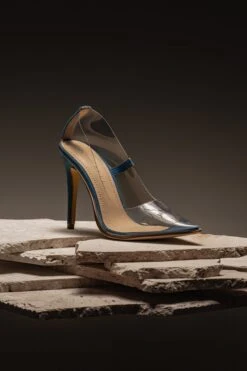 Dark Denim Walk The Line Clear Pumps