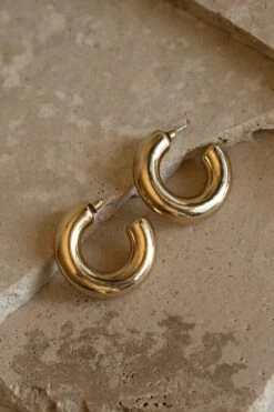 Gold Reia Hoop Earrings