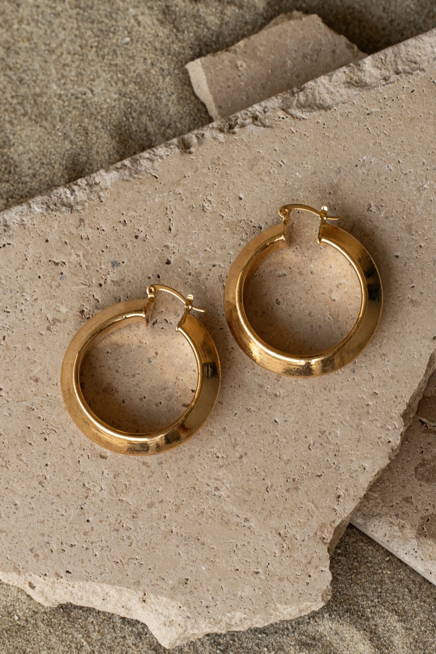 Gold Elan Hoop Earrings - Image 2