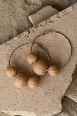 Gold Monaco Hoop Earrings