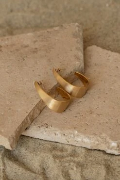 Gold Matte Golden Road Earrings