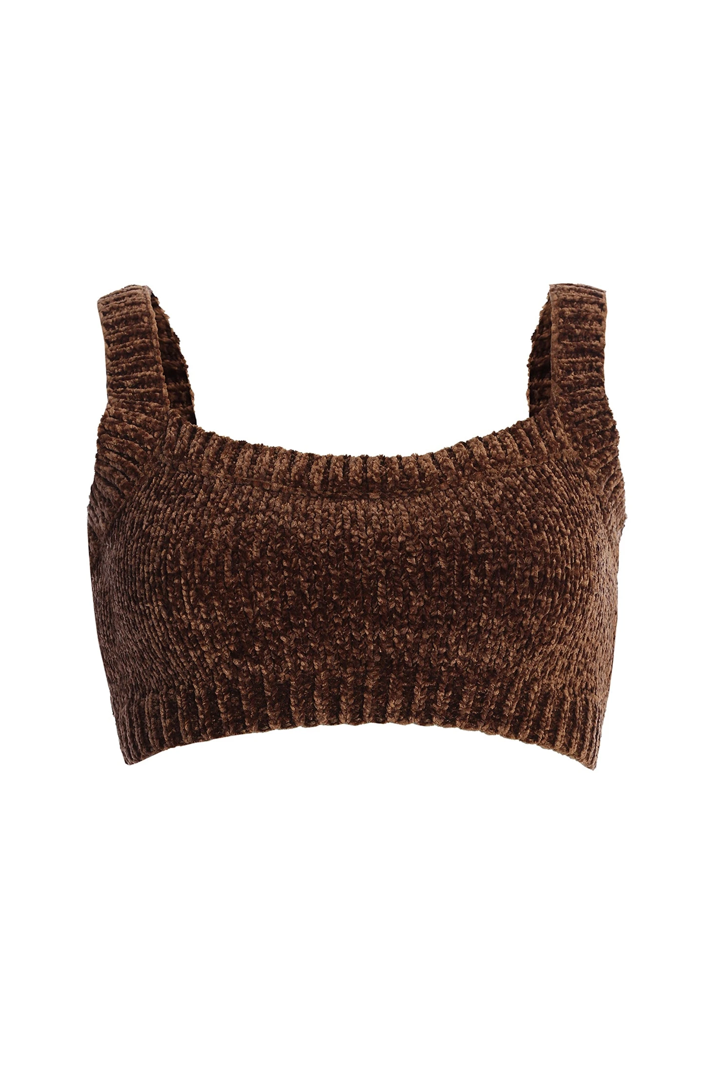 Chocolate Gemma Crop Chenille Top - Image 2