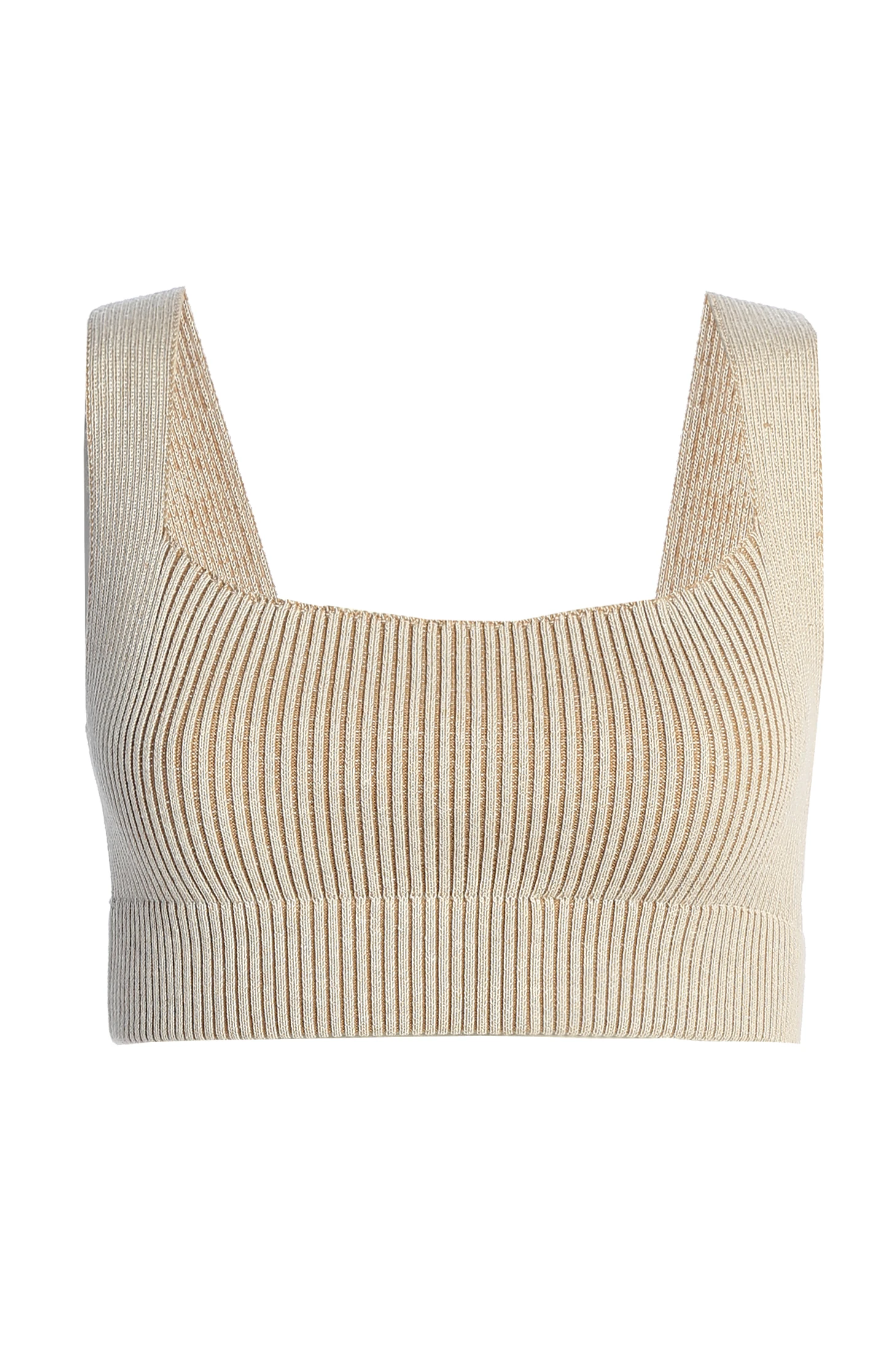 Taupe/White Jodie Ribbed Top - Image 3