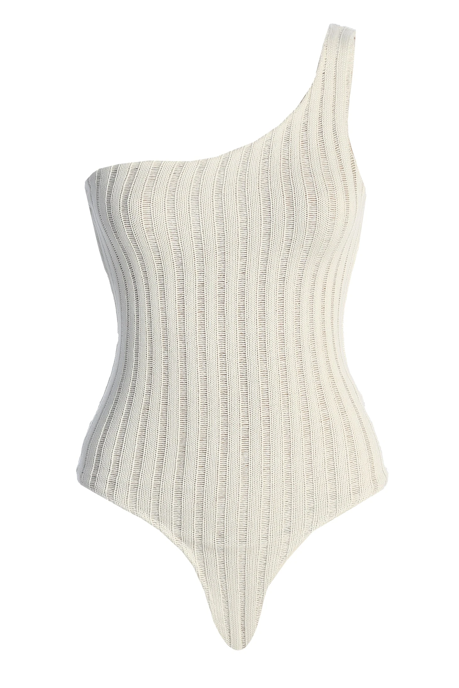 White Malibu Nights One Shoulder Bodysuit - Image 3
