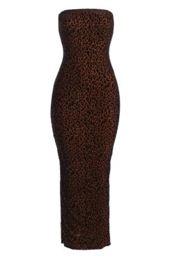 Pecan Leopard Midnight Hour Maxi Dress