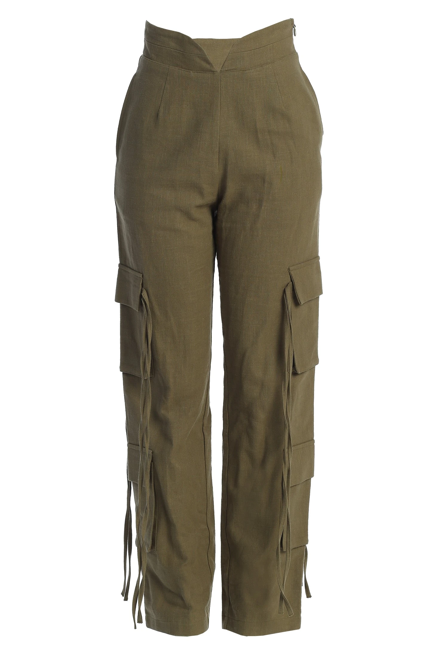 Olive Better Half Linen Utility Pants - Image 2