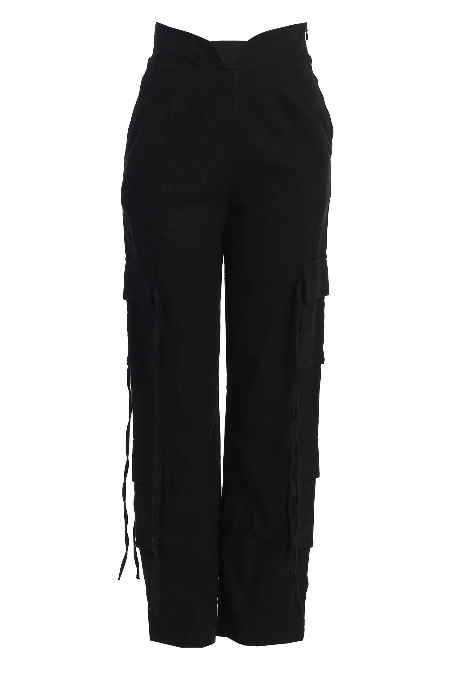 Black Better Half Linen Utility Pants - Image 3