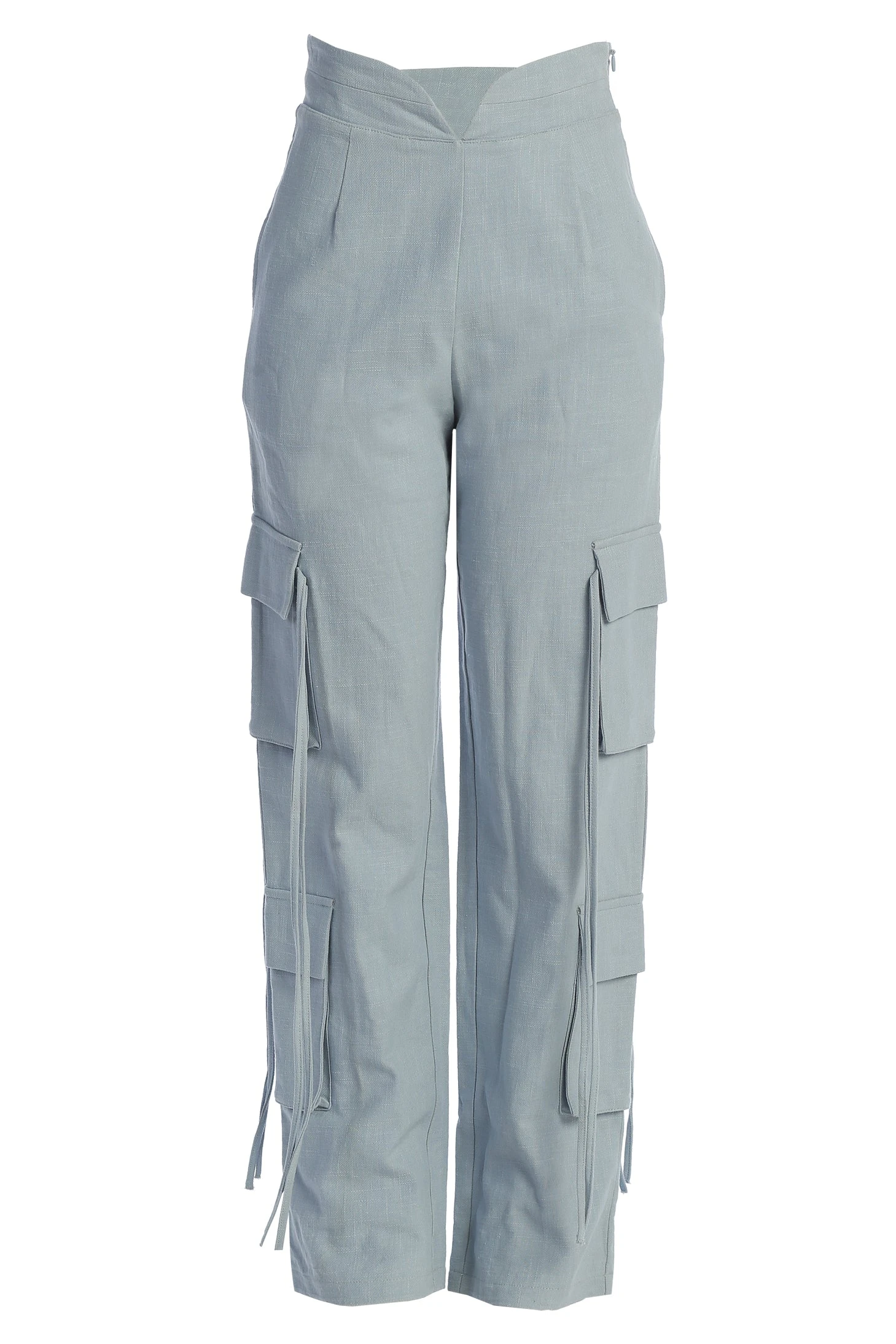 Blue Better Half Linen Utility Pants - Image 2