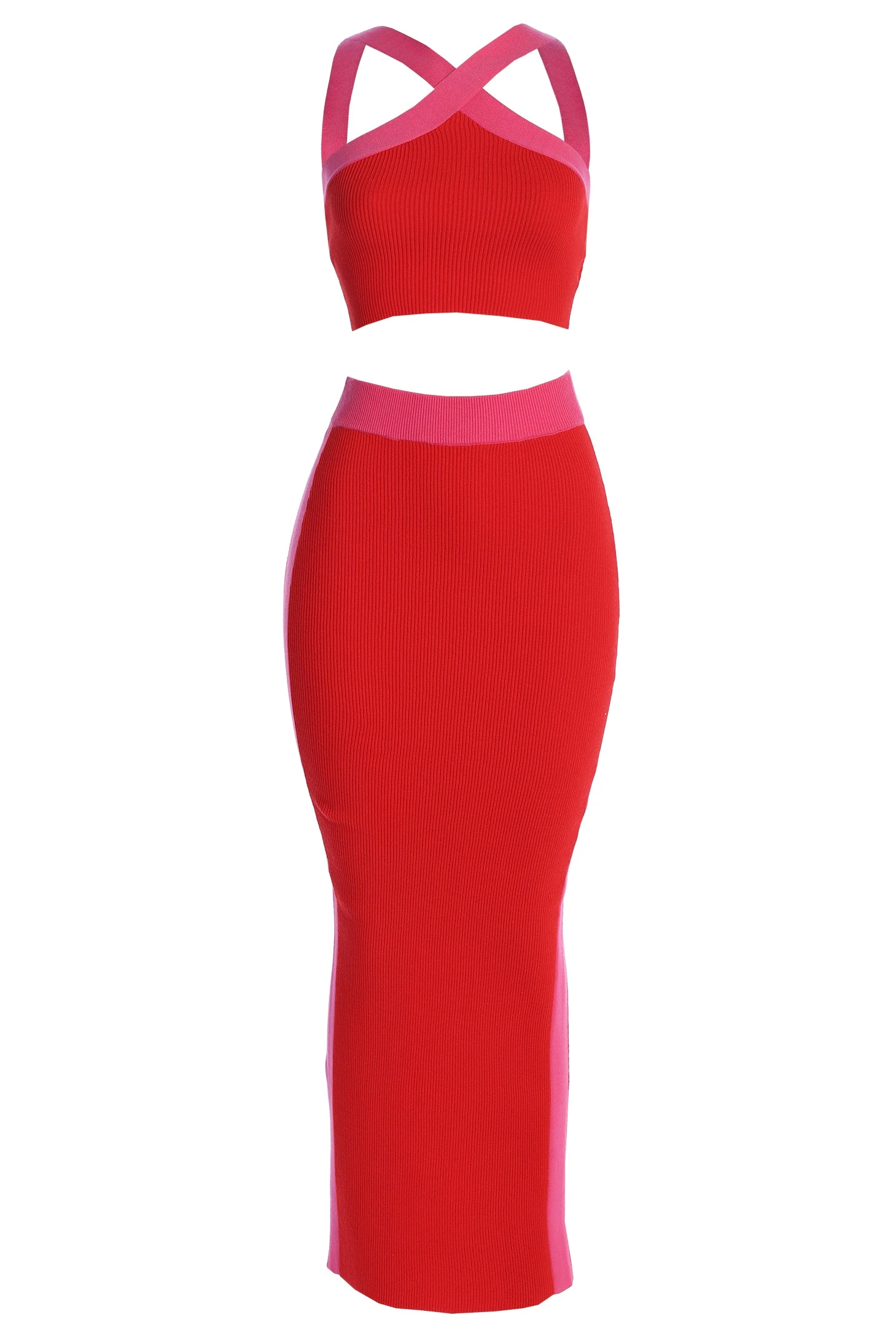Red Heartbreaker Two-Piece Skirt Set - Image 4