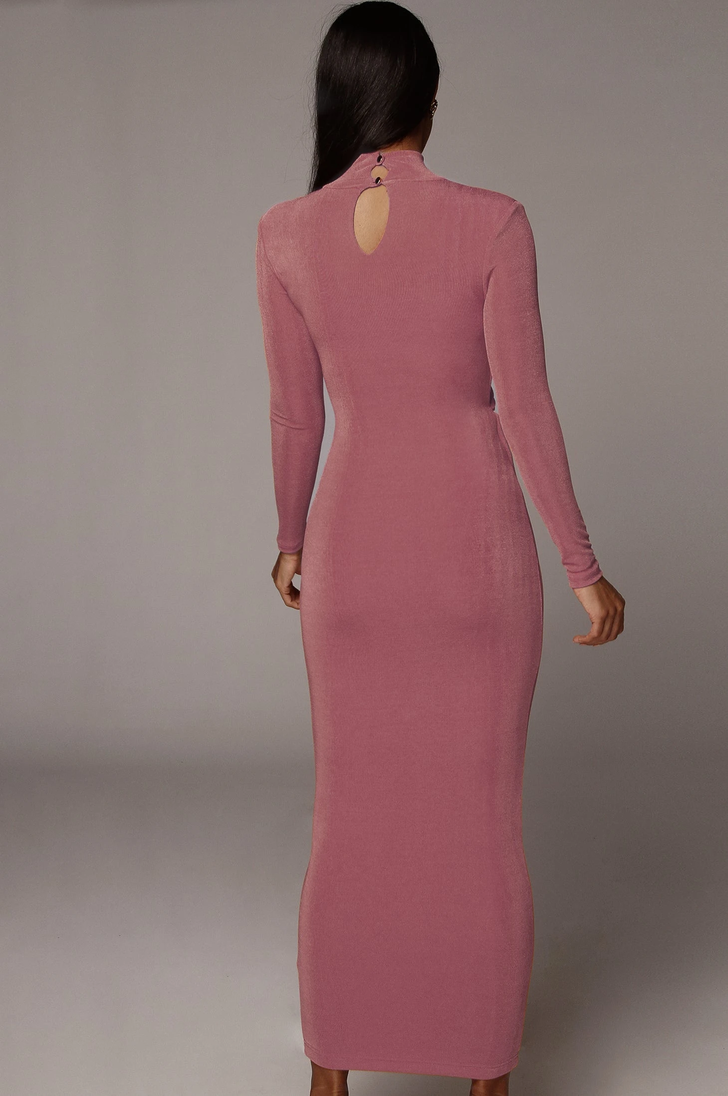 Mauve Kara Mock Neck Dress - Image 6