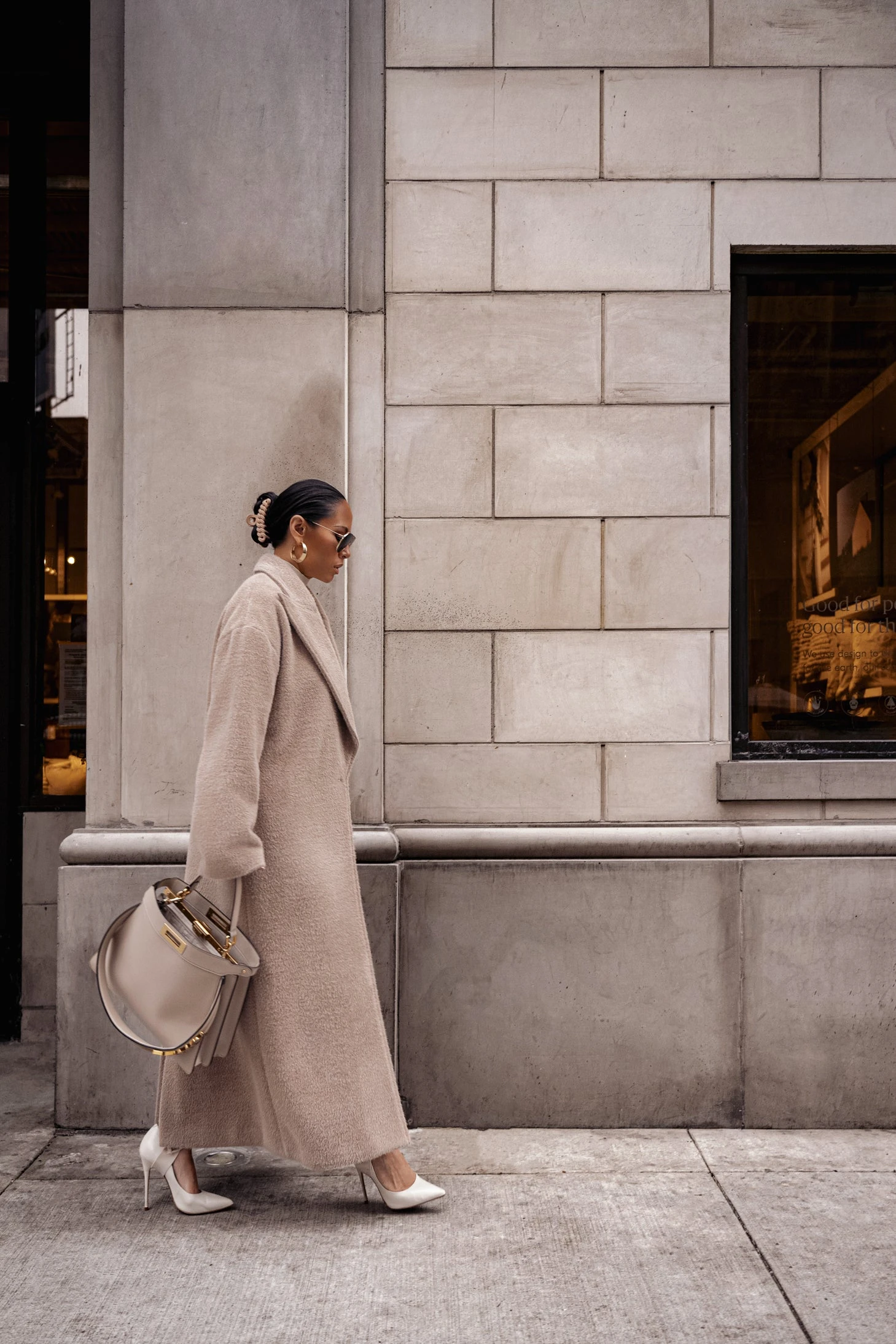 Sand Chelsie Longline Coat - Image 18