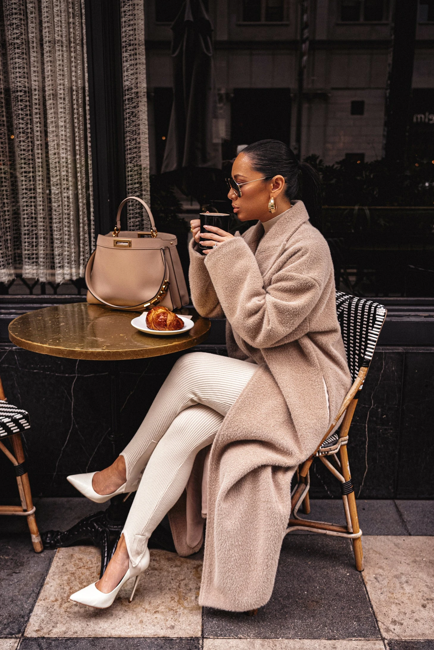 Sand Chelsie Longline Coat - Image 3