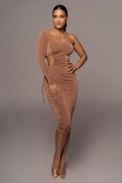 Tan In The Moment Dress