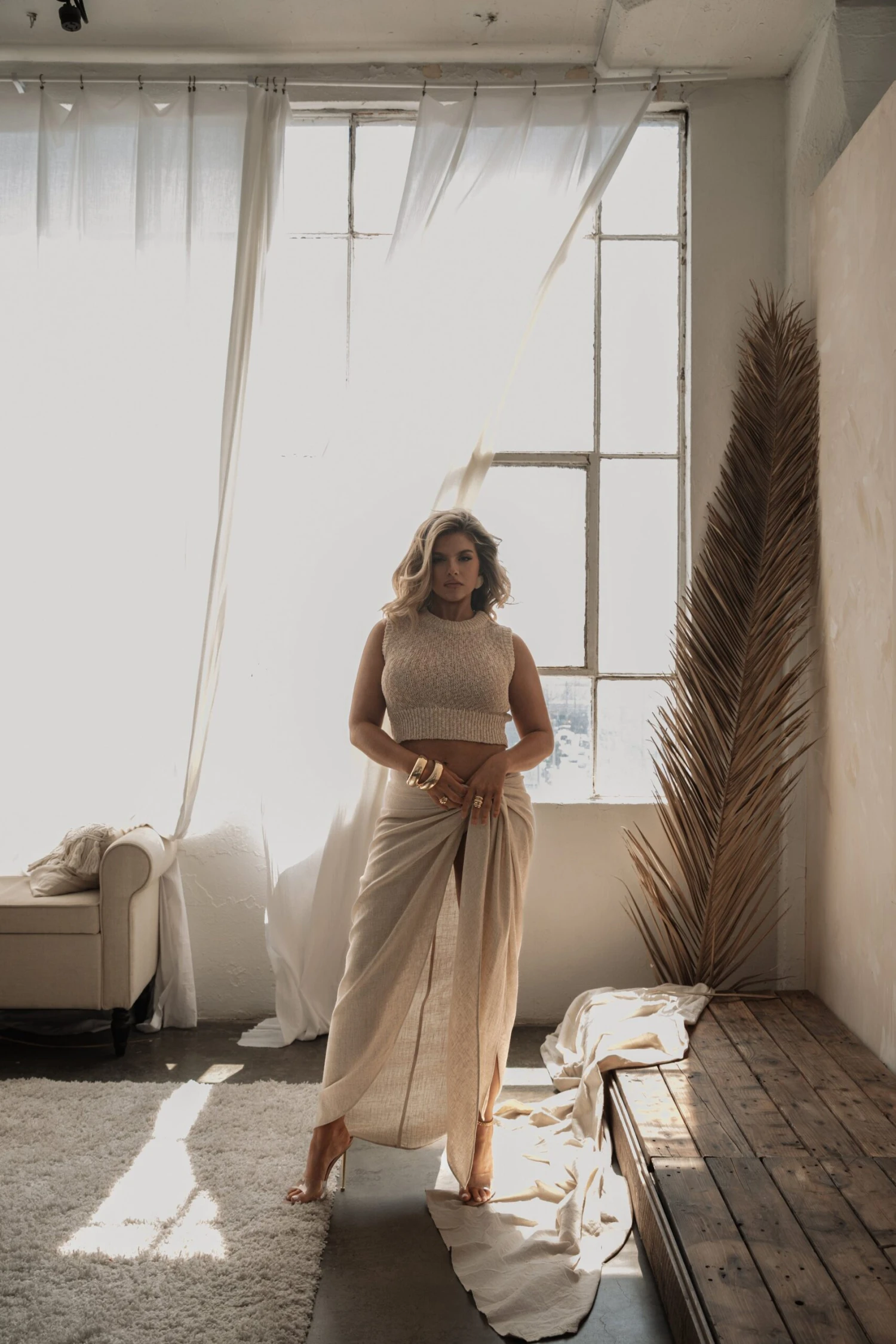 Natural Saylor Linen Sarong - Image 14