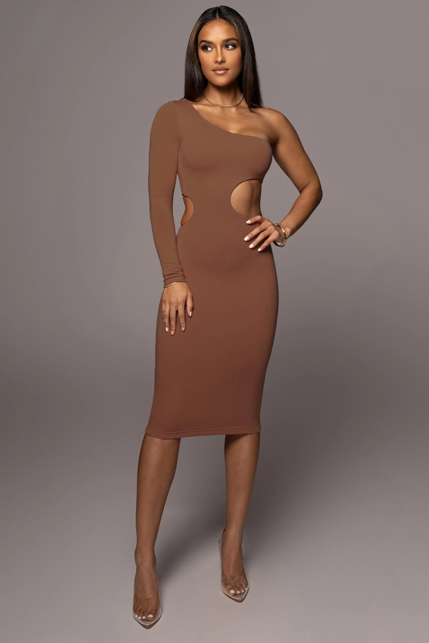 Pecan Yours Truly Midi Dress - Image 4