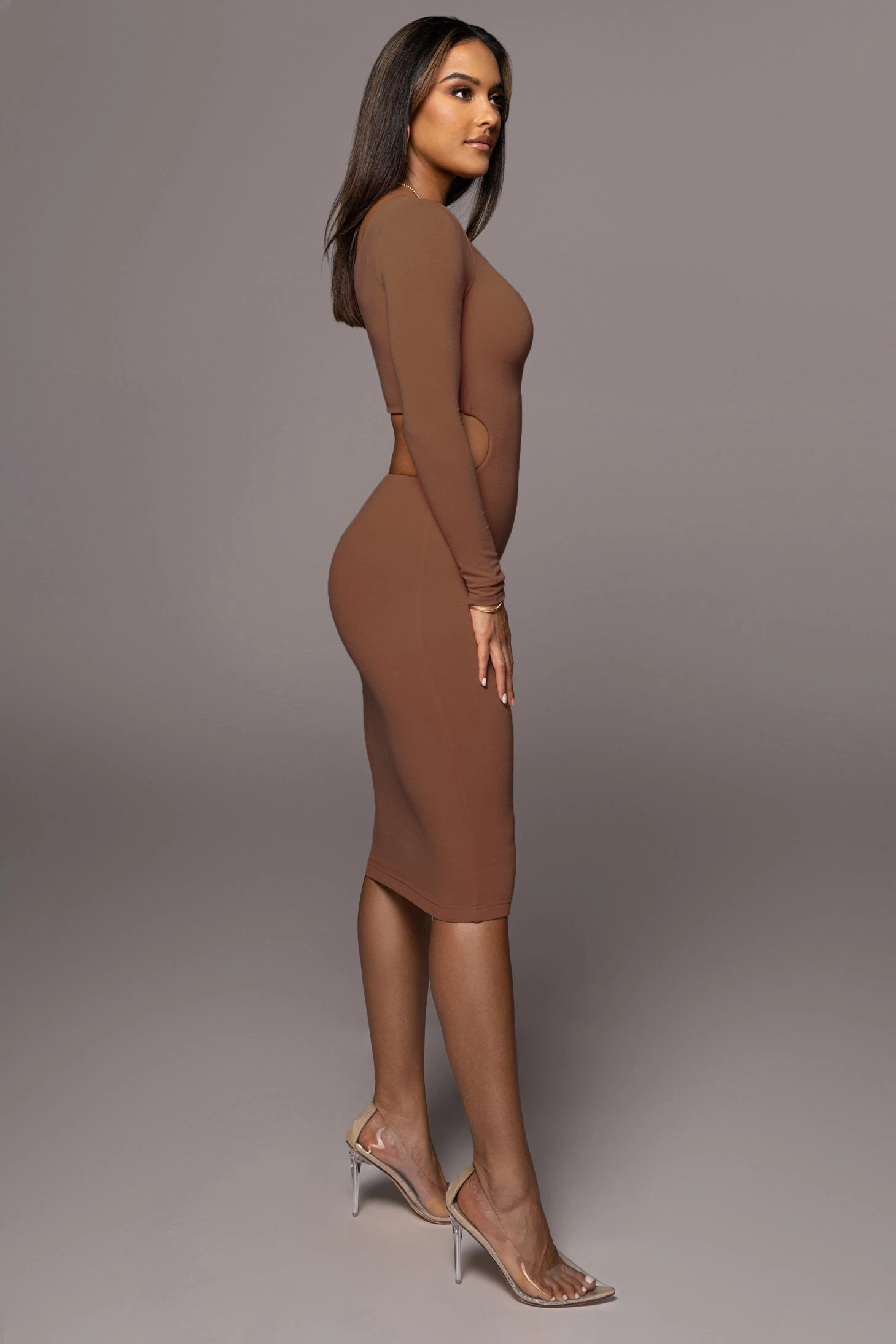 Pecan Yours Truly Midi Dress - Image 6