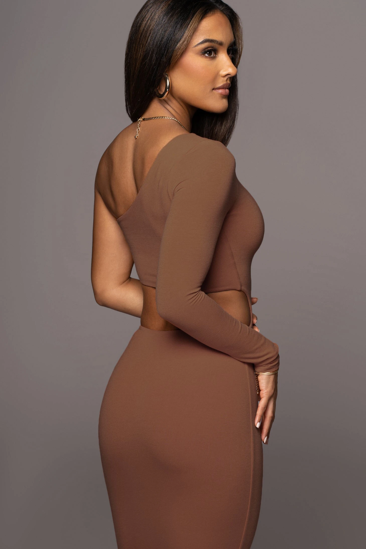 Pecan Yours Truly Midi Dress - Image 5