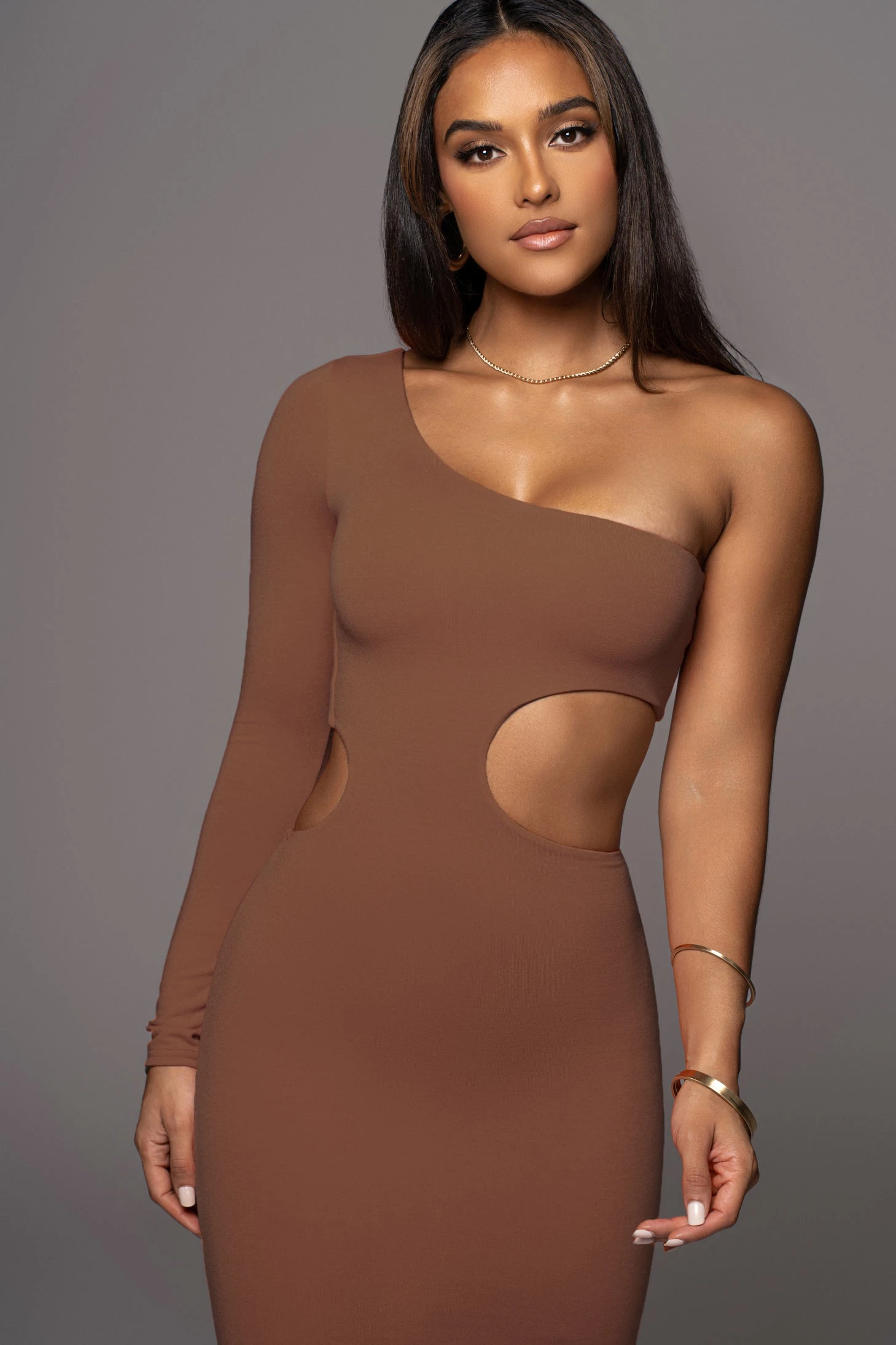 Pecan Yours Truly Midi Dress - Image 3