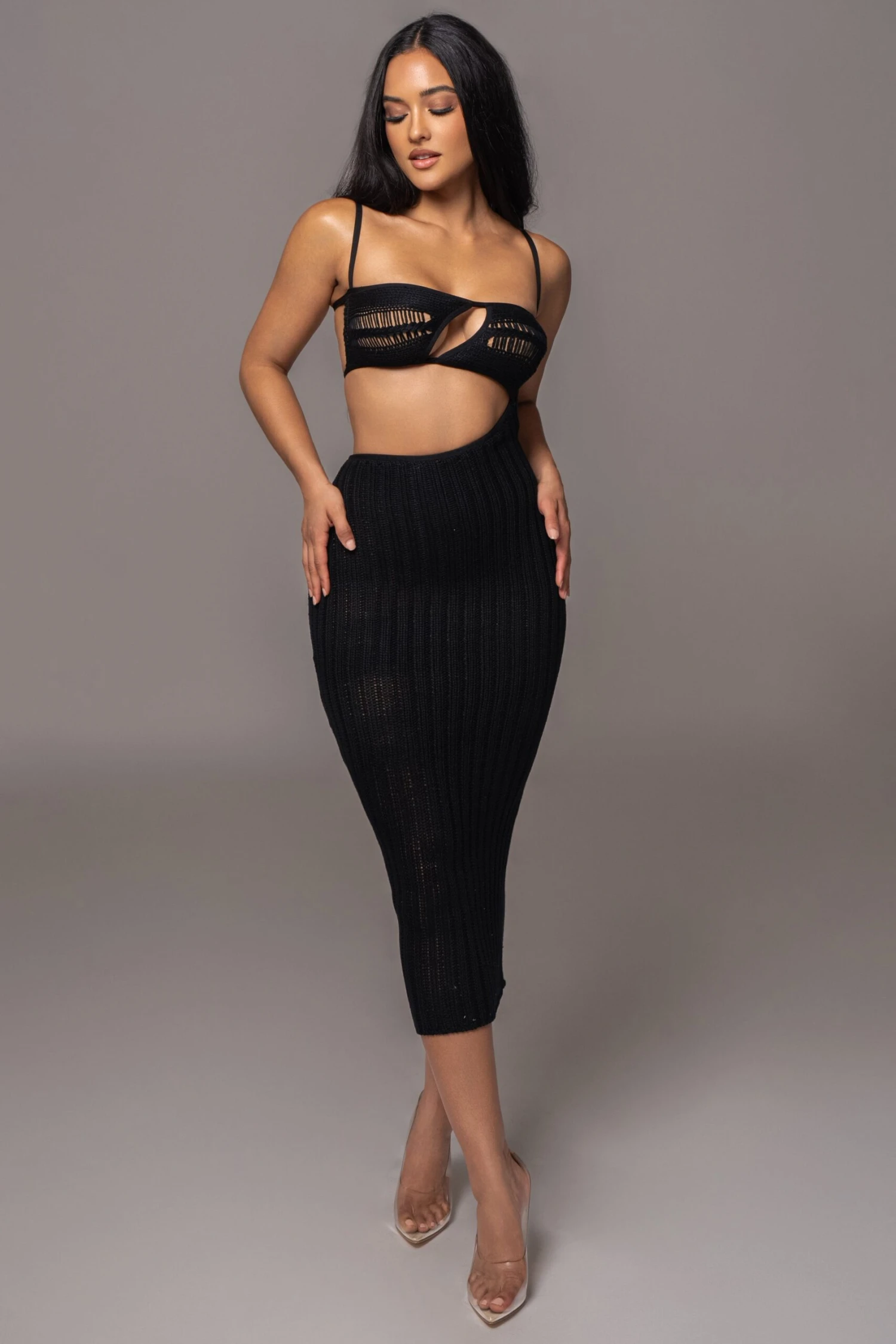 Black Coastal Escape Dress - Image 4