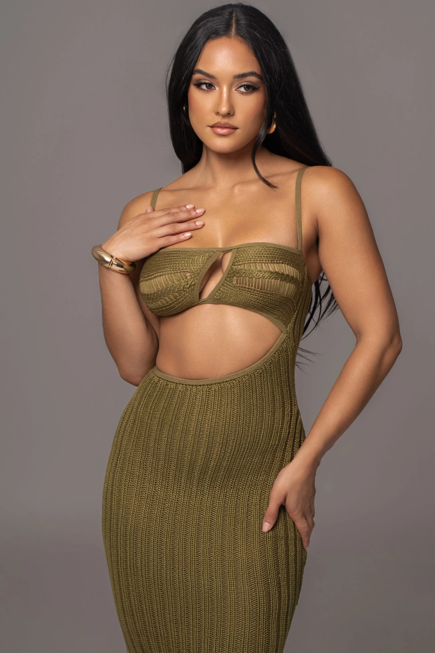 Olive Coastal Escape Dress - Image 3