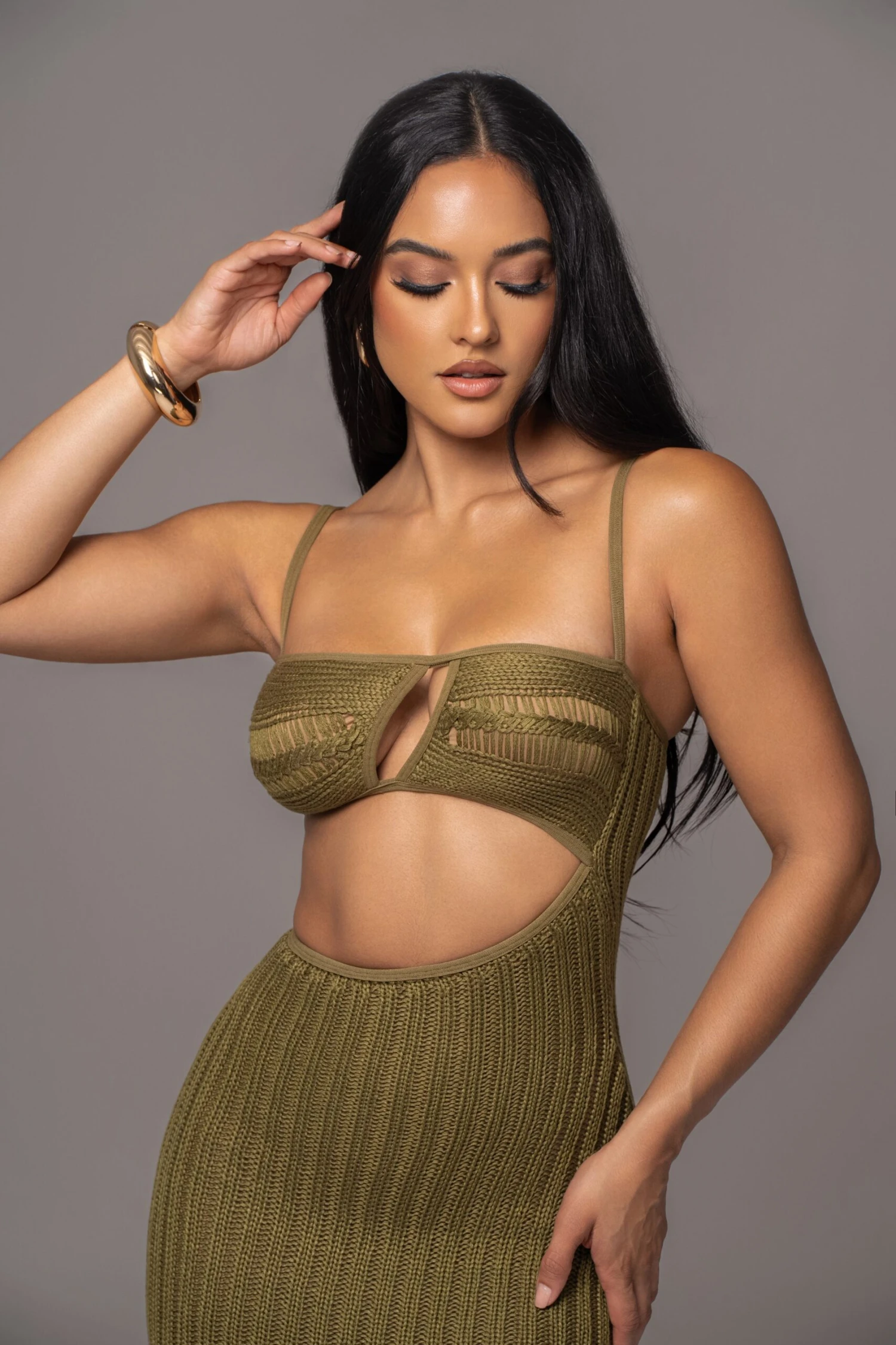 Olive Coastal Escape Dress - Image 5