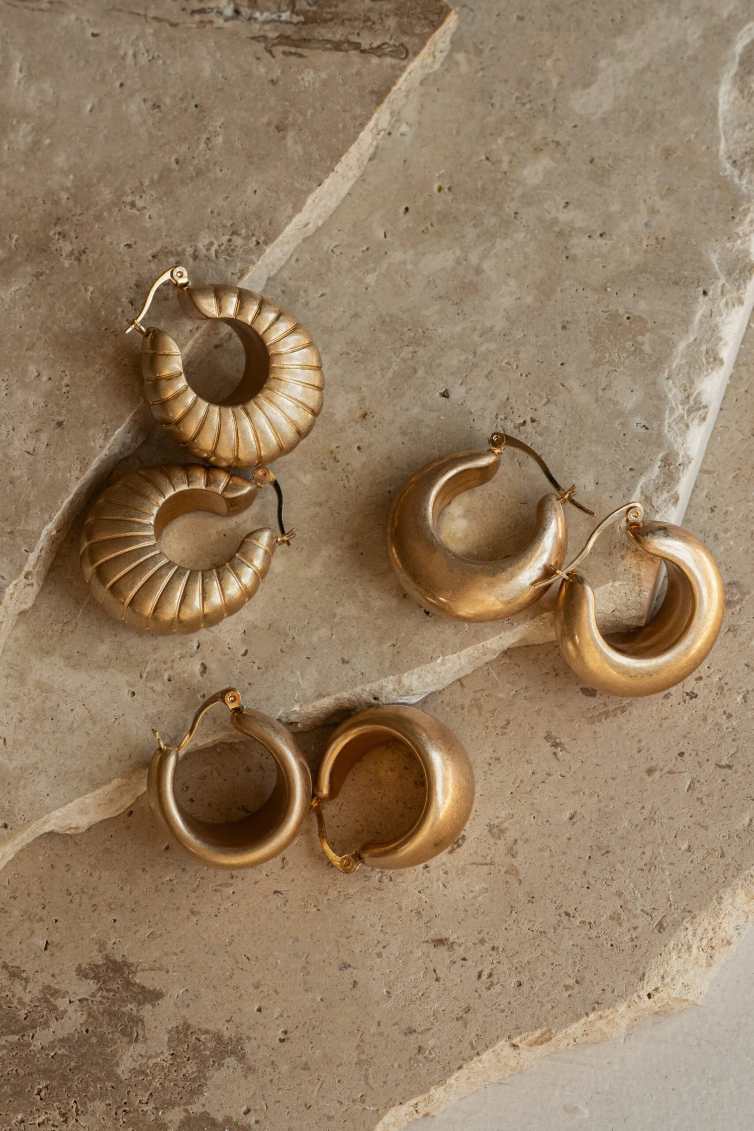 Gold Cera 3-Piece Earring Set - Image 2