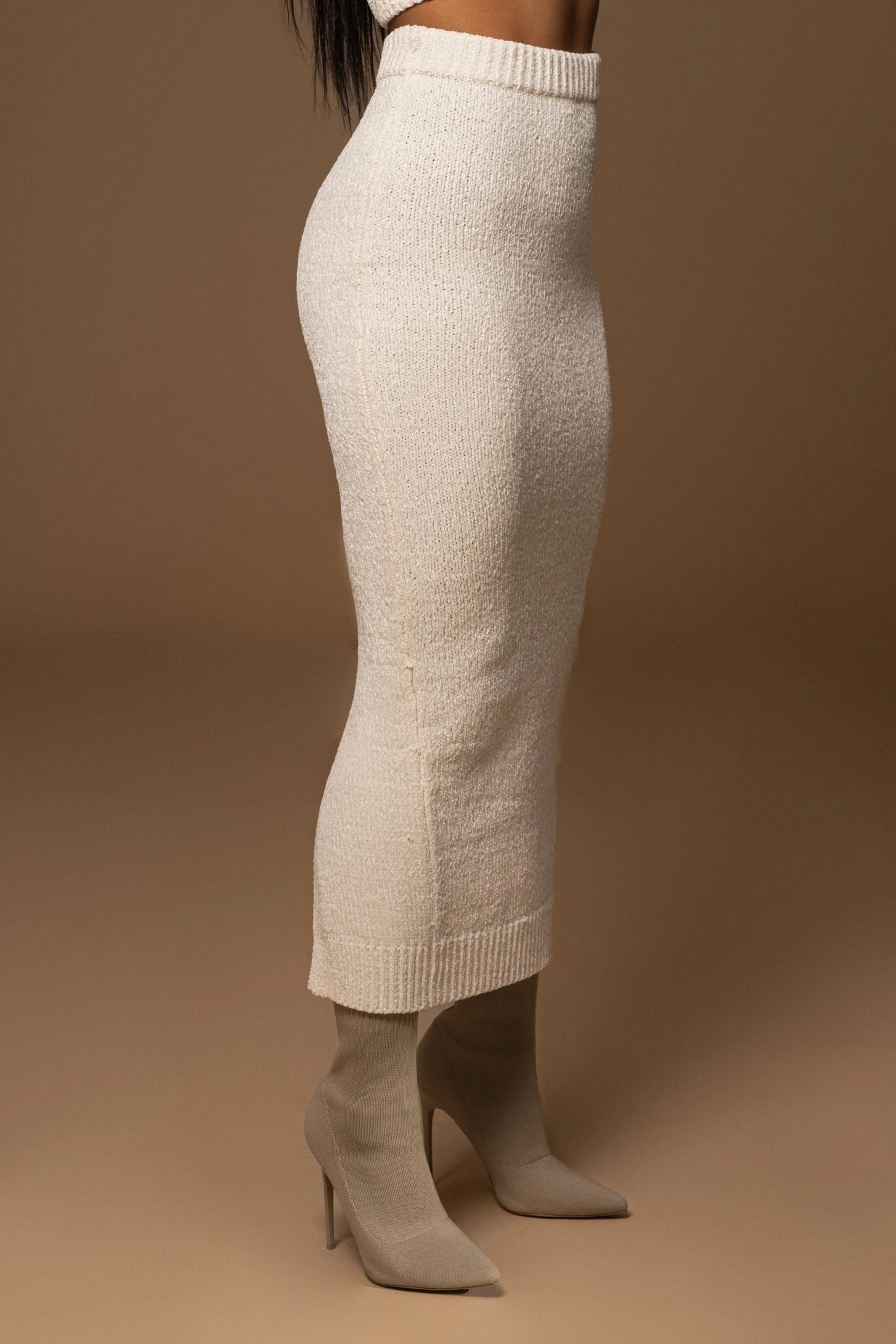 Ivory Rosabel Chenille Maxi Skirt - Image 7