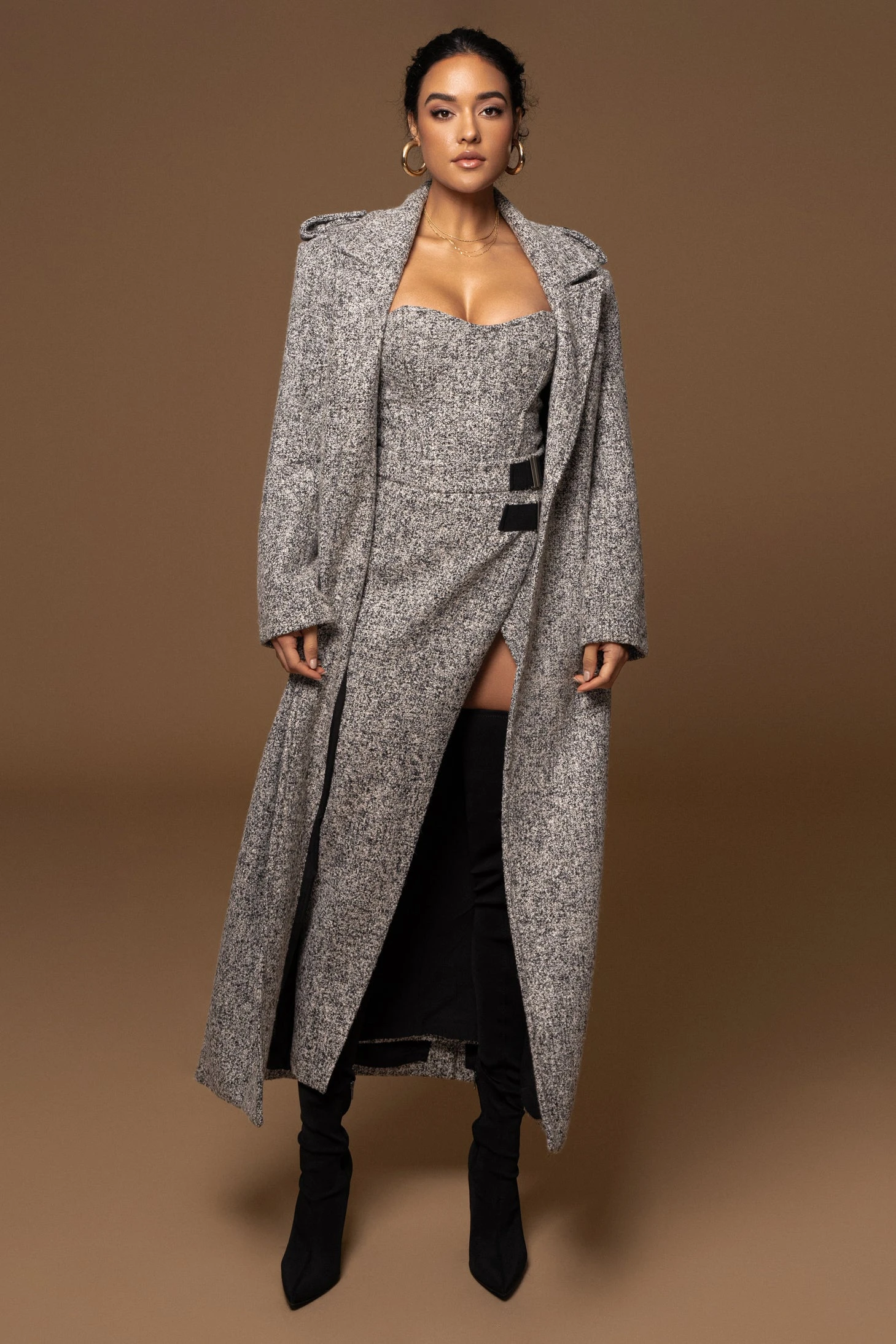 Lt. Grey All You Need Tweed Corset - Image 7