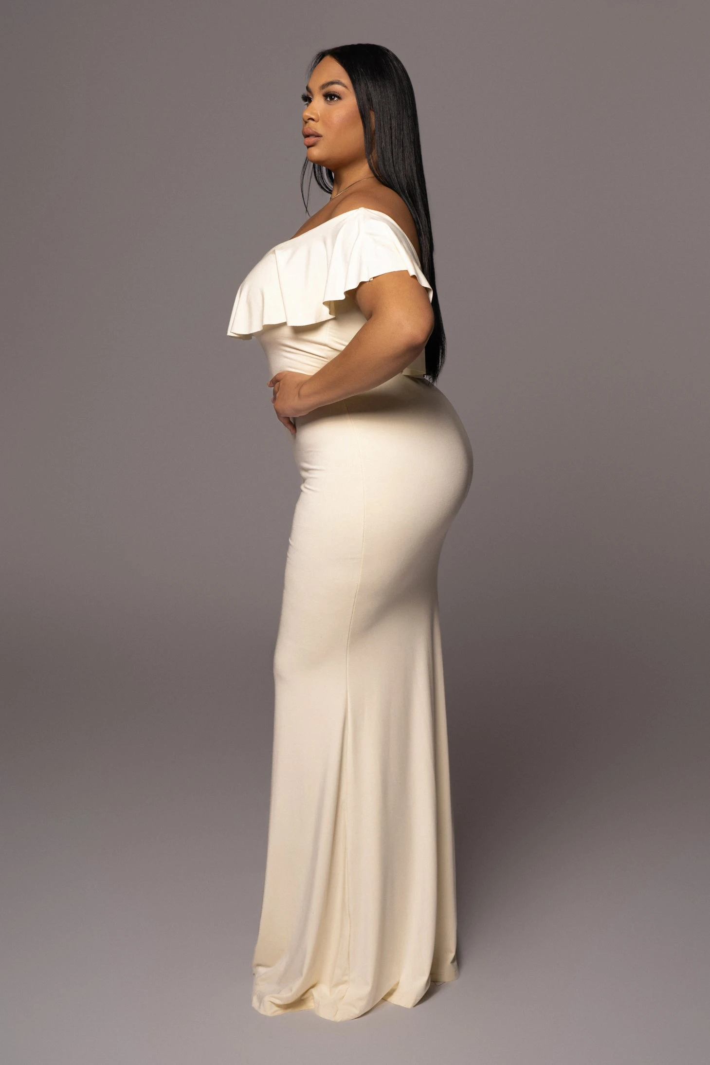 Buttercream Estelle Ruffled Maxi Dress - Image 8