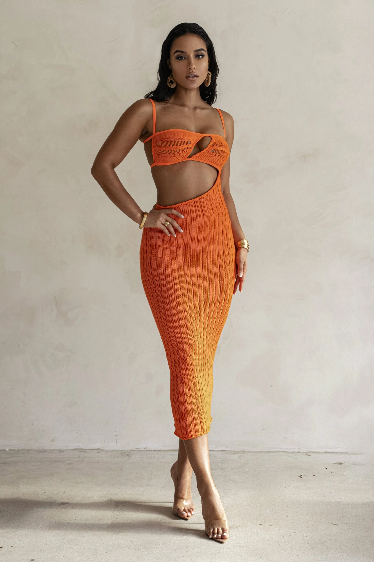 Orange Coastal Escape Dress - Image 5