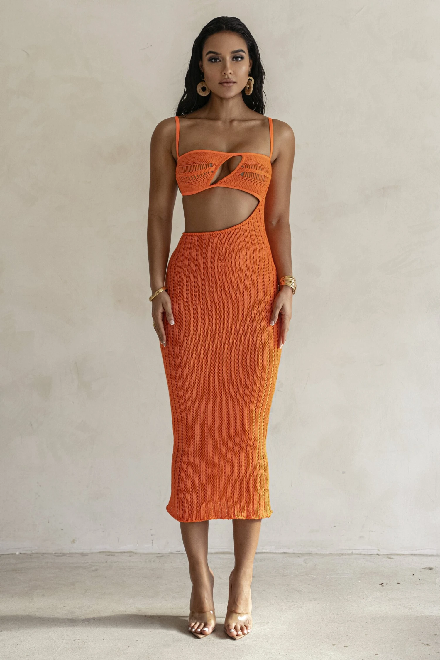 Orange Coastal Escape Dress - Image 3