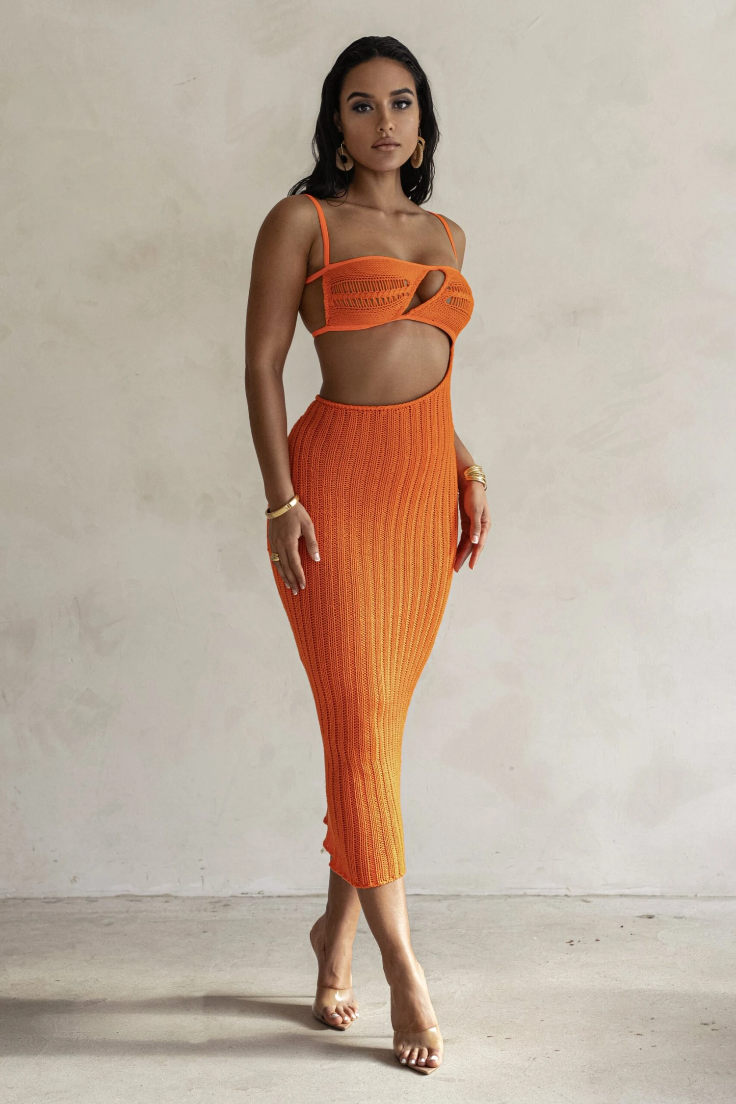 Orange Coastal Escape Dress - Image 7