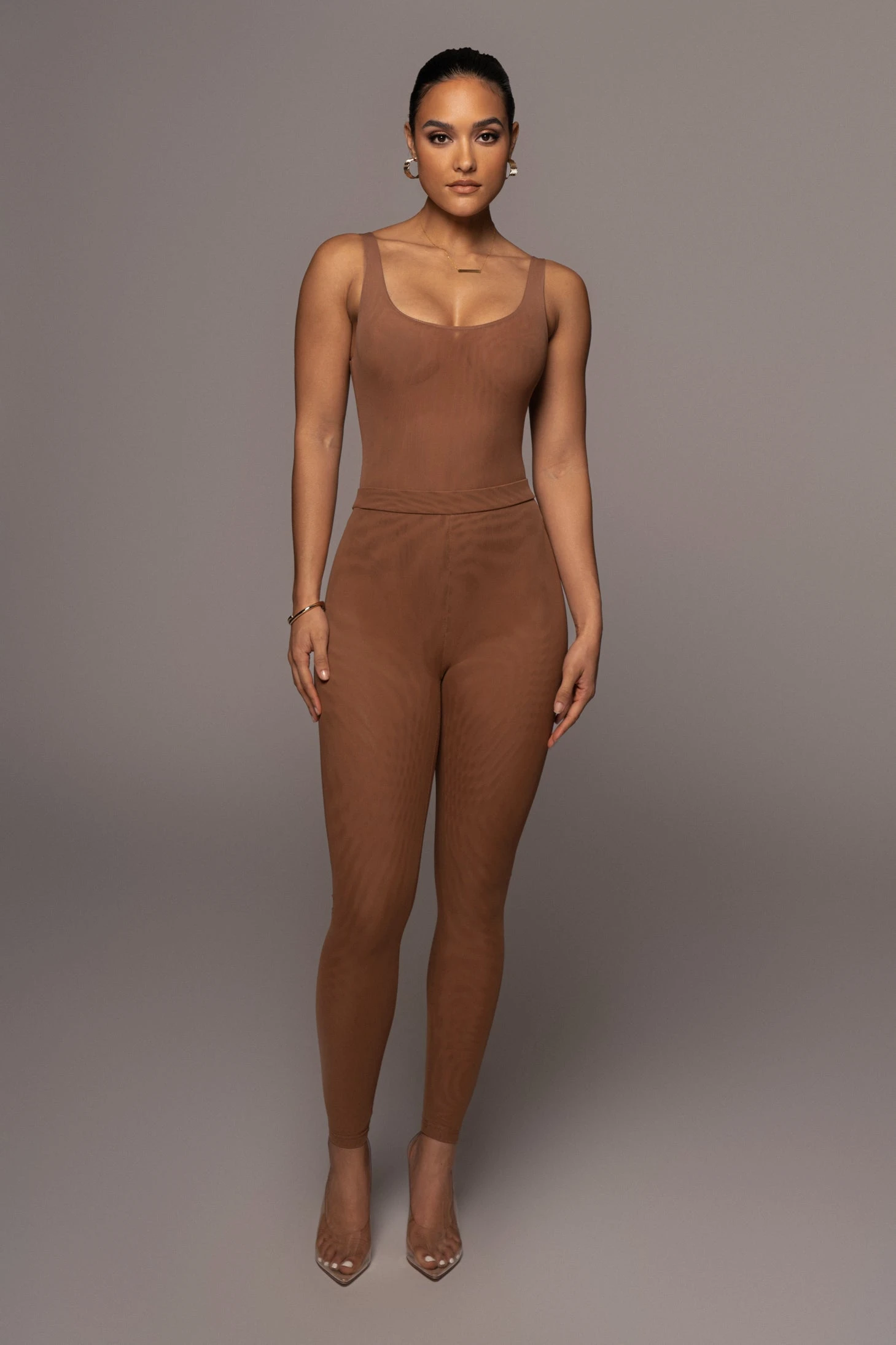 Pecan Nina Mesh Pants - Image 3