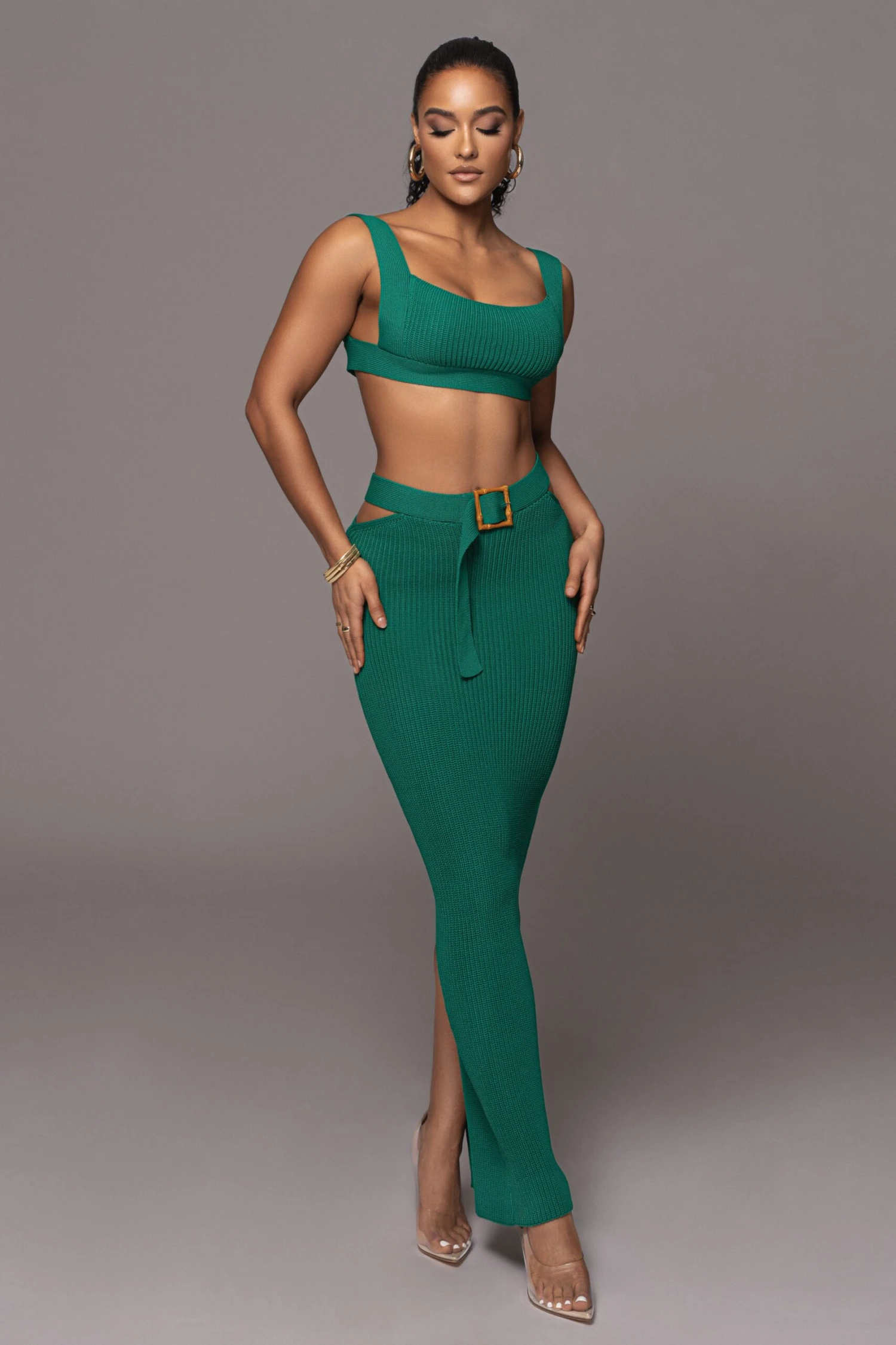 Emerald Nikole Ribbed Skirt Set - Image 3