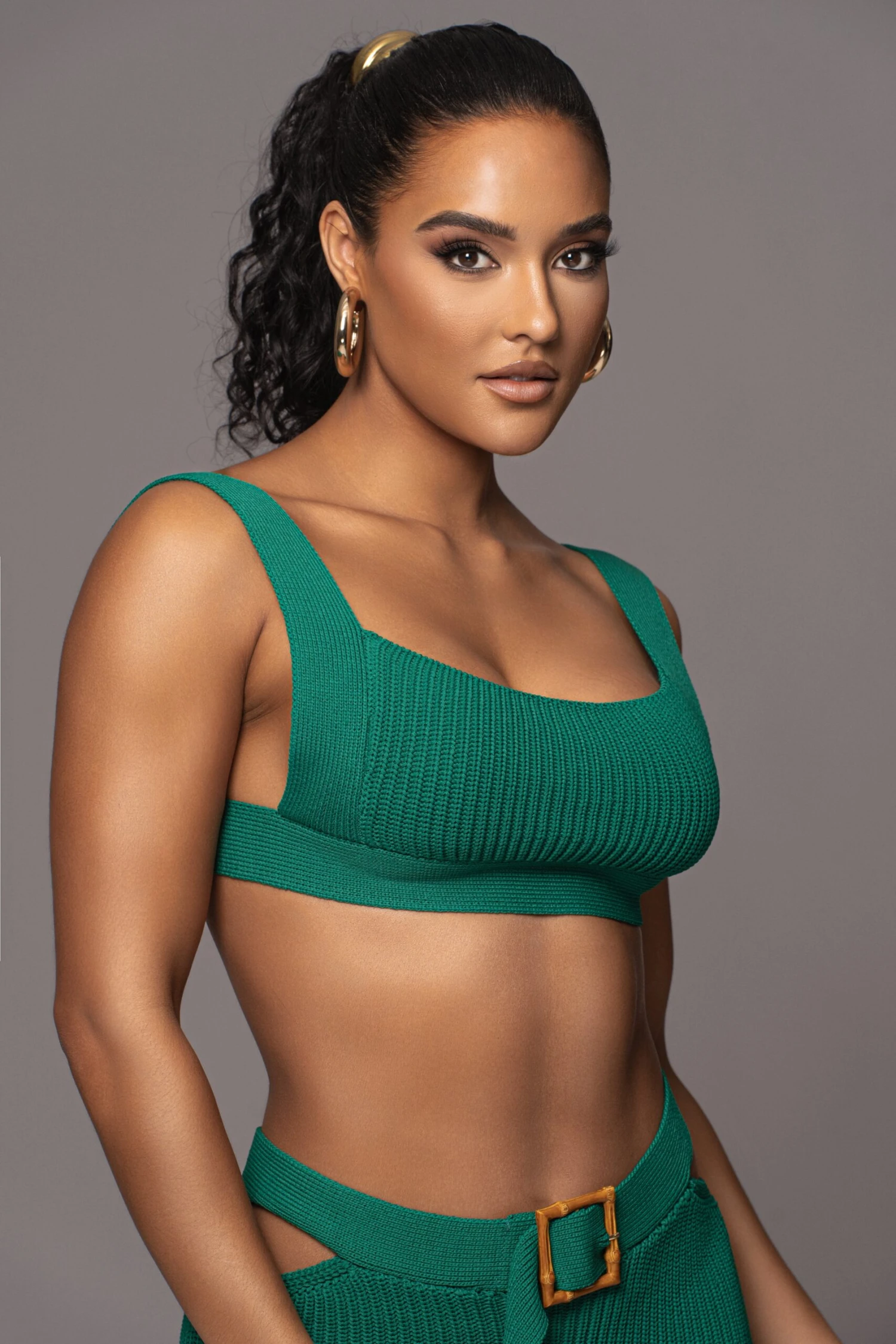 Emerald Nikole Ribbed Skirt Set - Image 2