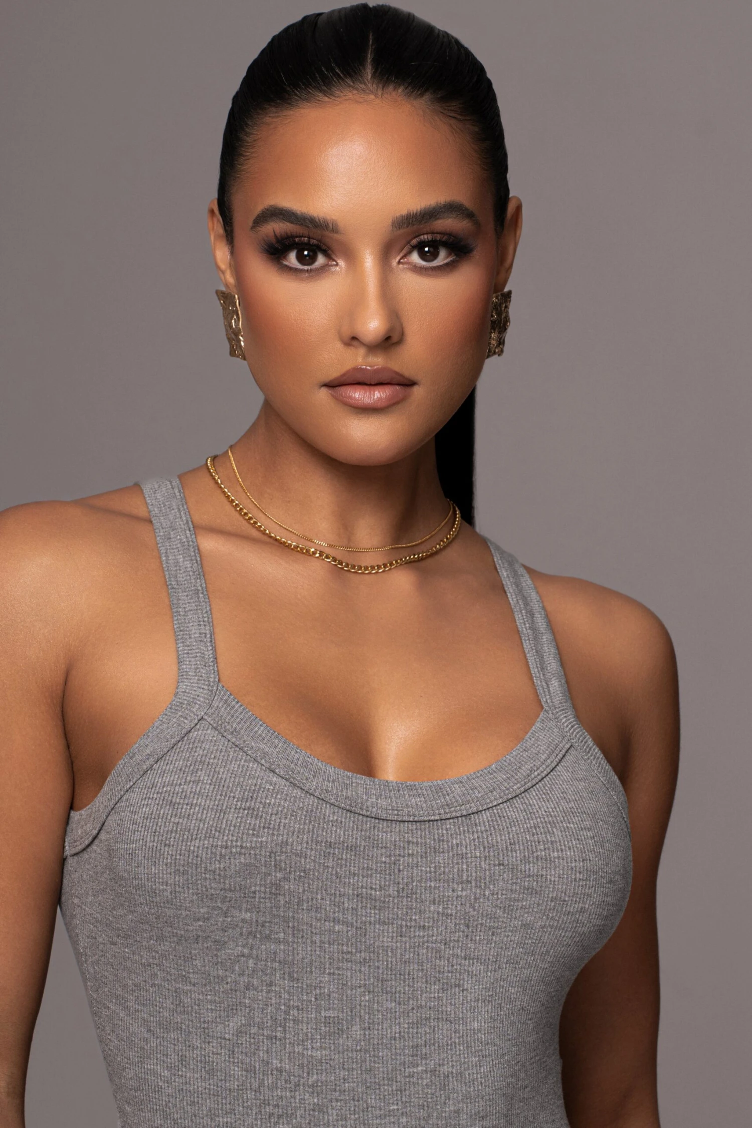 Heather Grey Akito Ribbed Bodysuit - Image 4