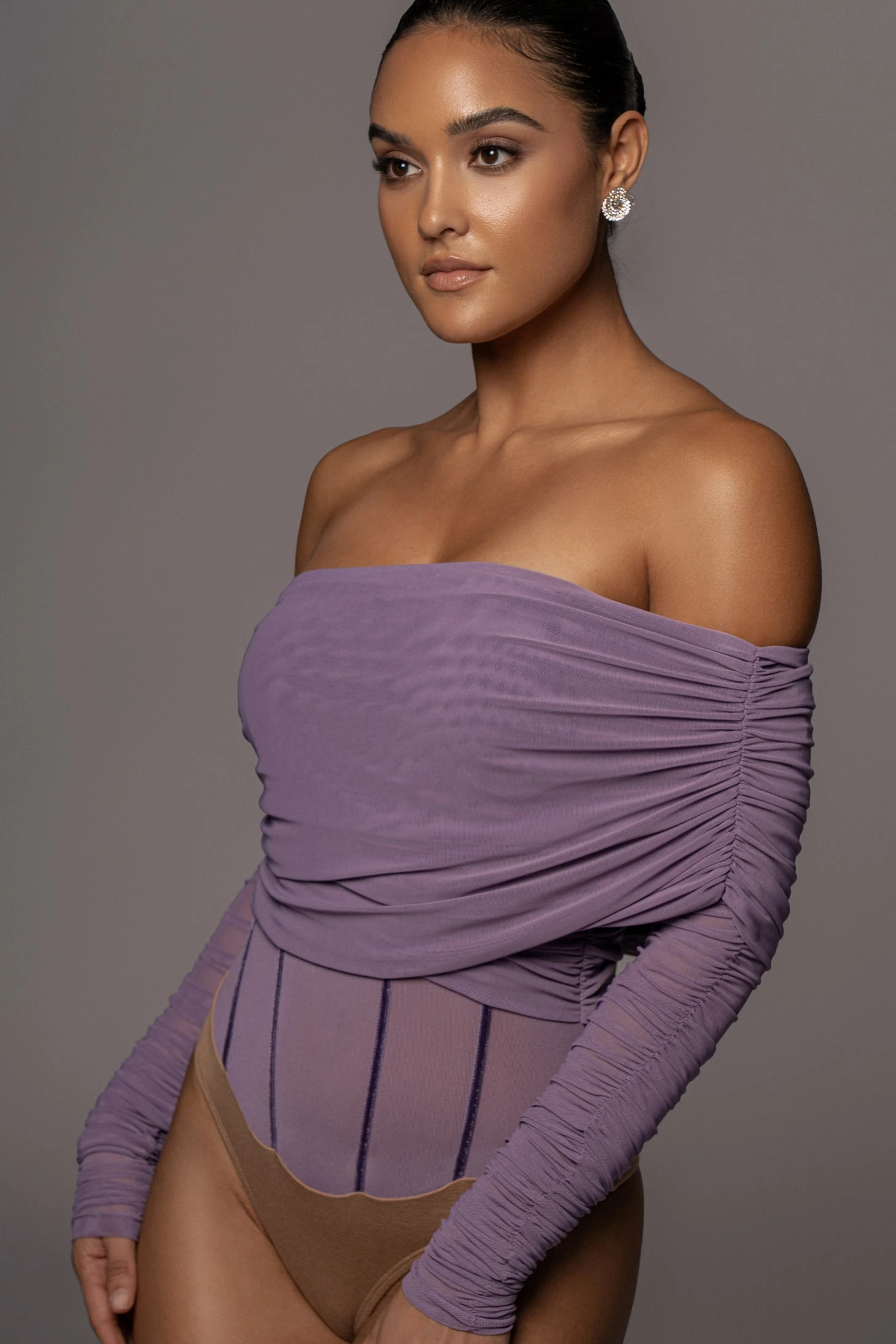 Purple Sheer Perfection Bodysuit - Image 4