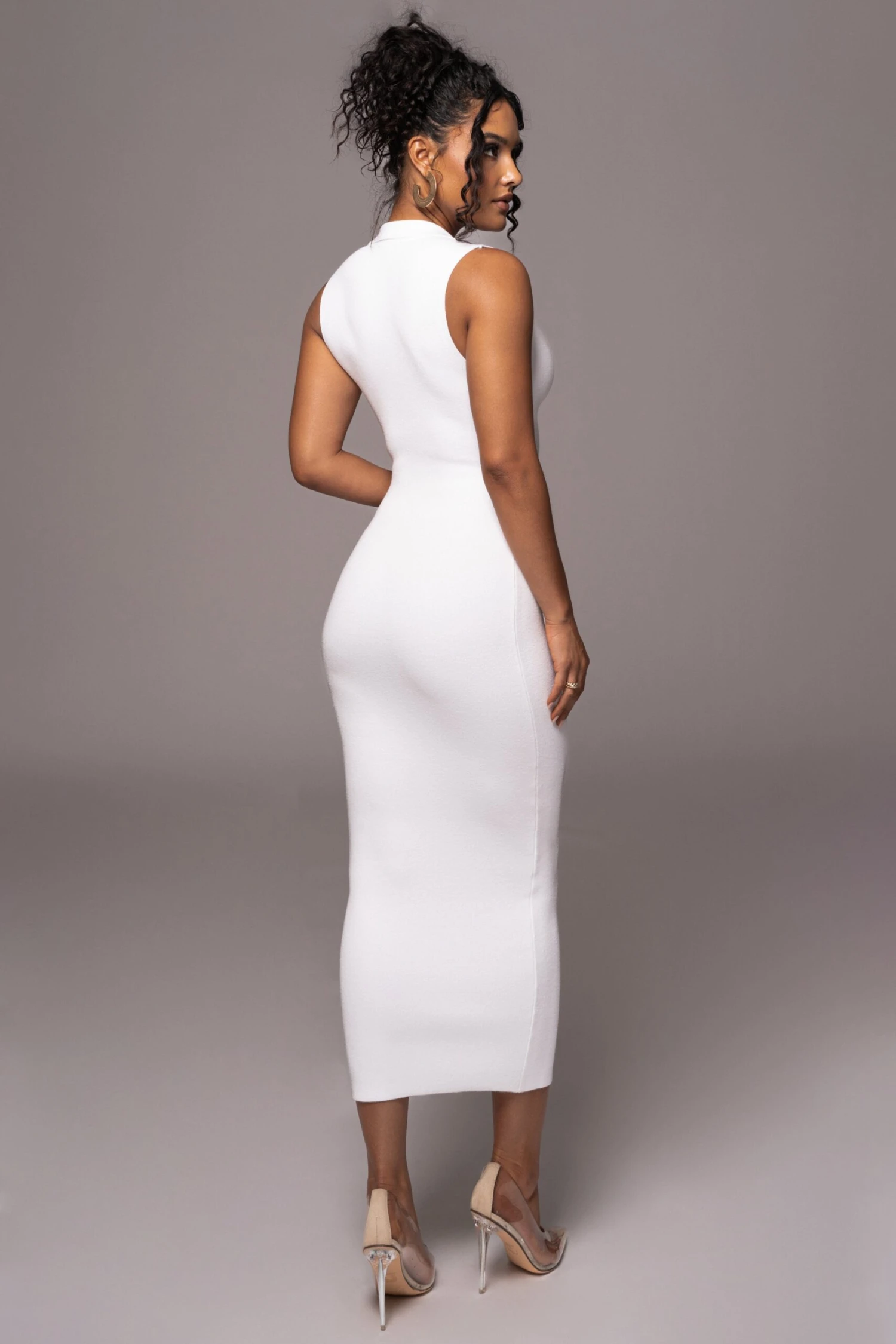 White Never Better Midi Dress - Image 8