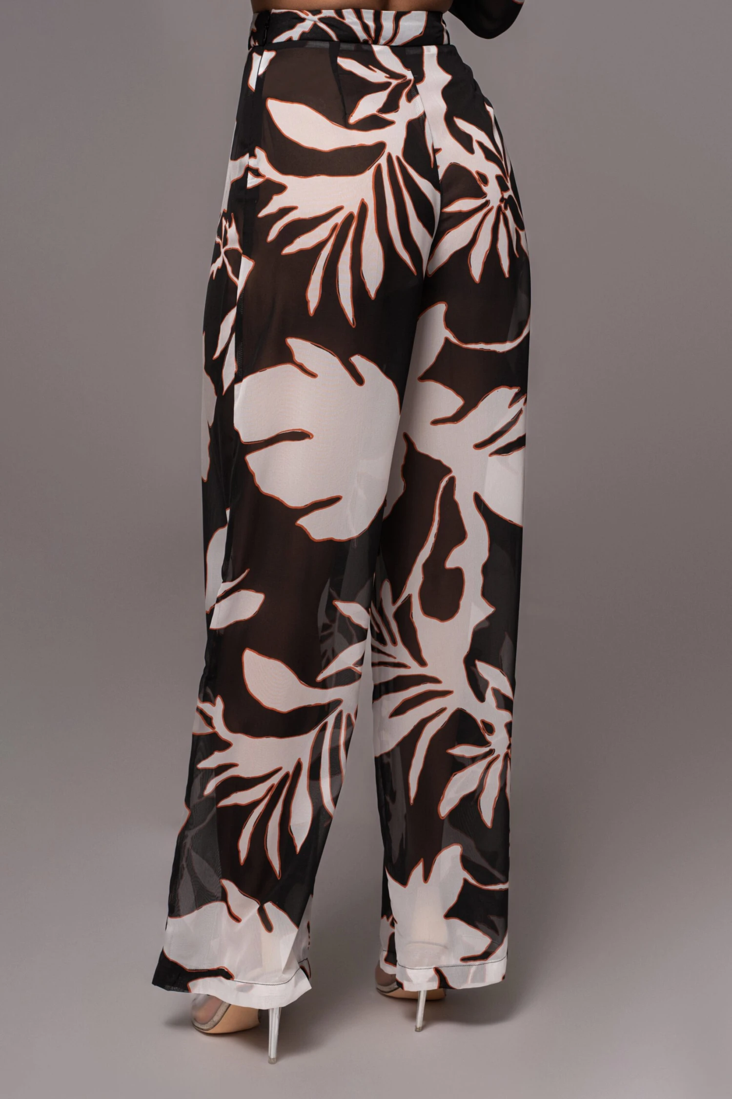 Ivory Floral Stay For A While Printed Trousers - Image 6