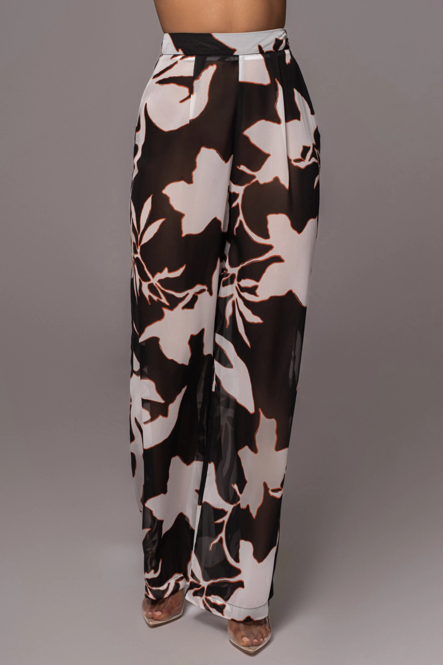 Ivory Floral Stay For A While Printed Trousers - Image 2