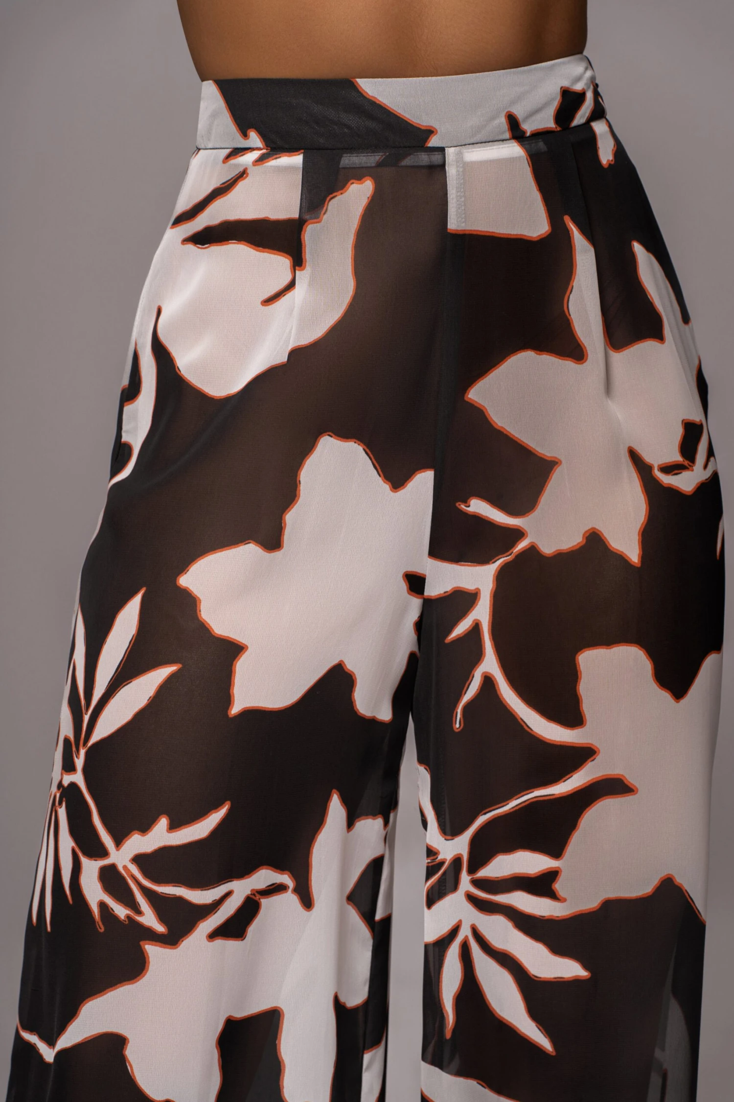 Ivory Floral Stay For A While Printed Trousers - Image 8