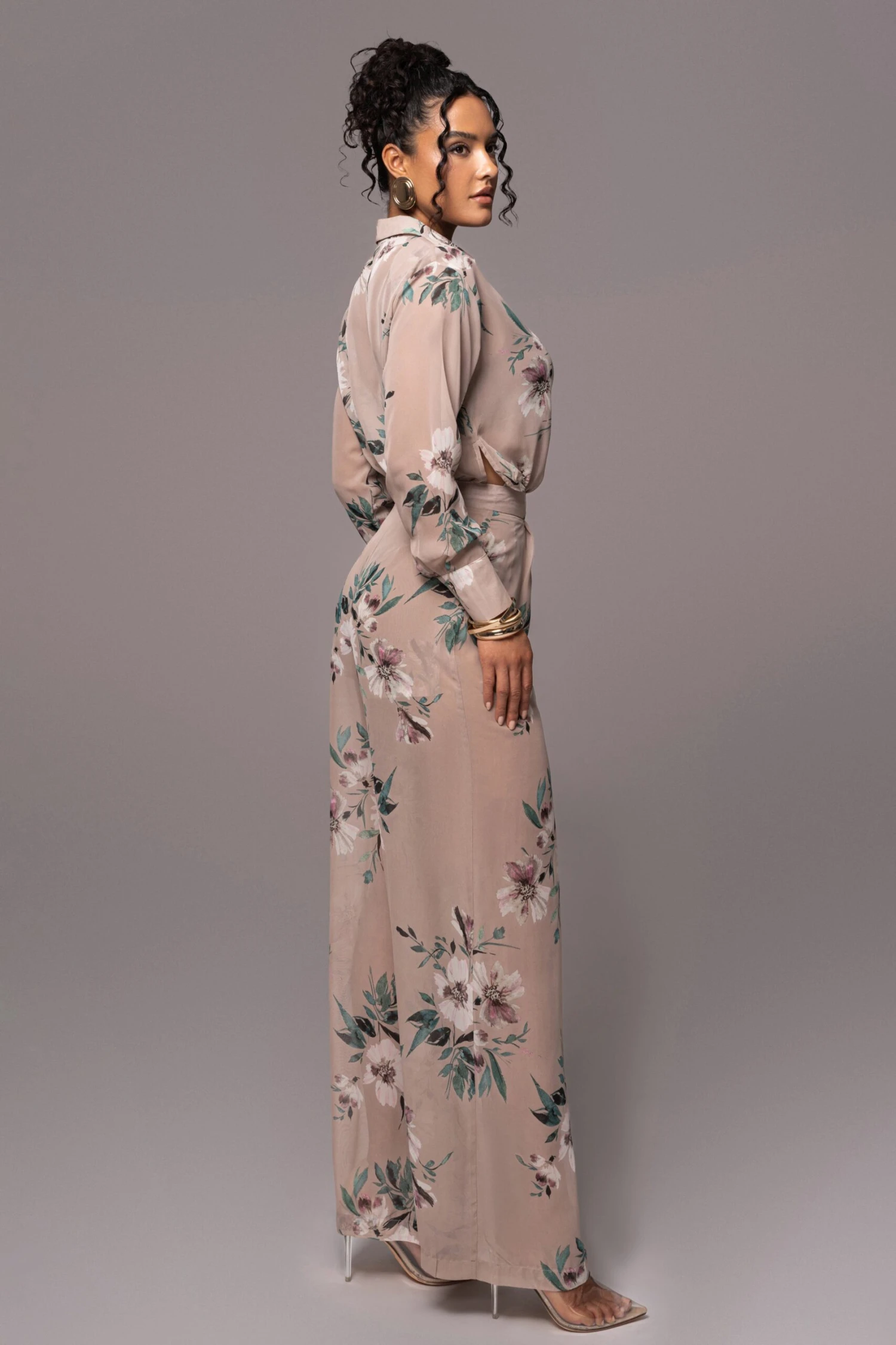 Purple Floral Stay For A While Printed Trousers - Image 7