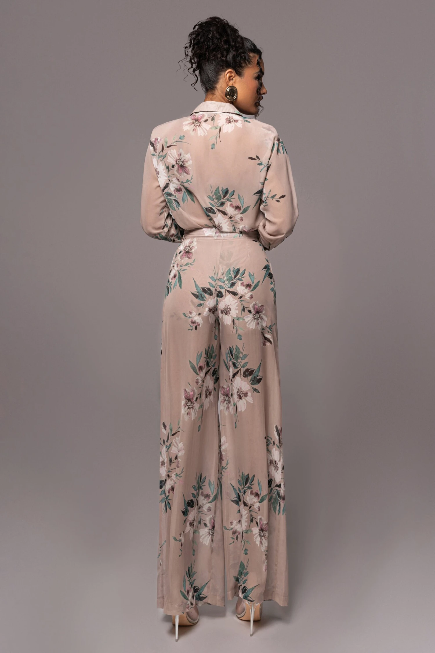 Purple Floral Stay For A While Printed Trousers - Image 9