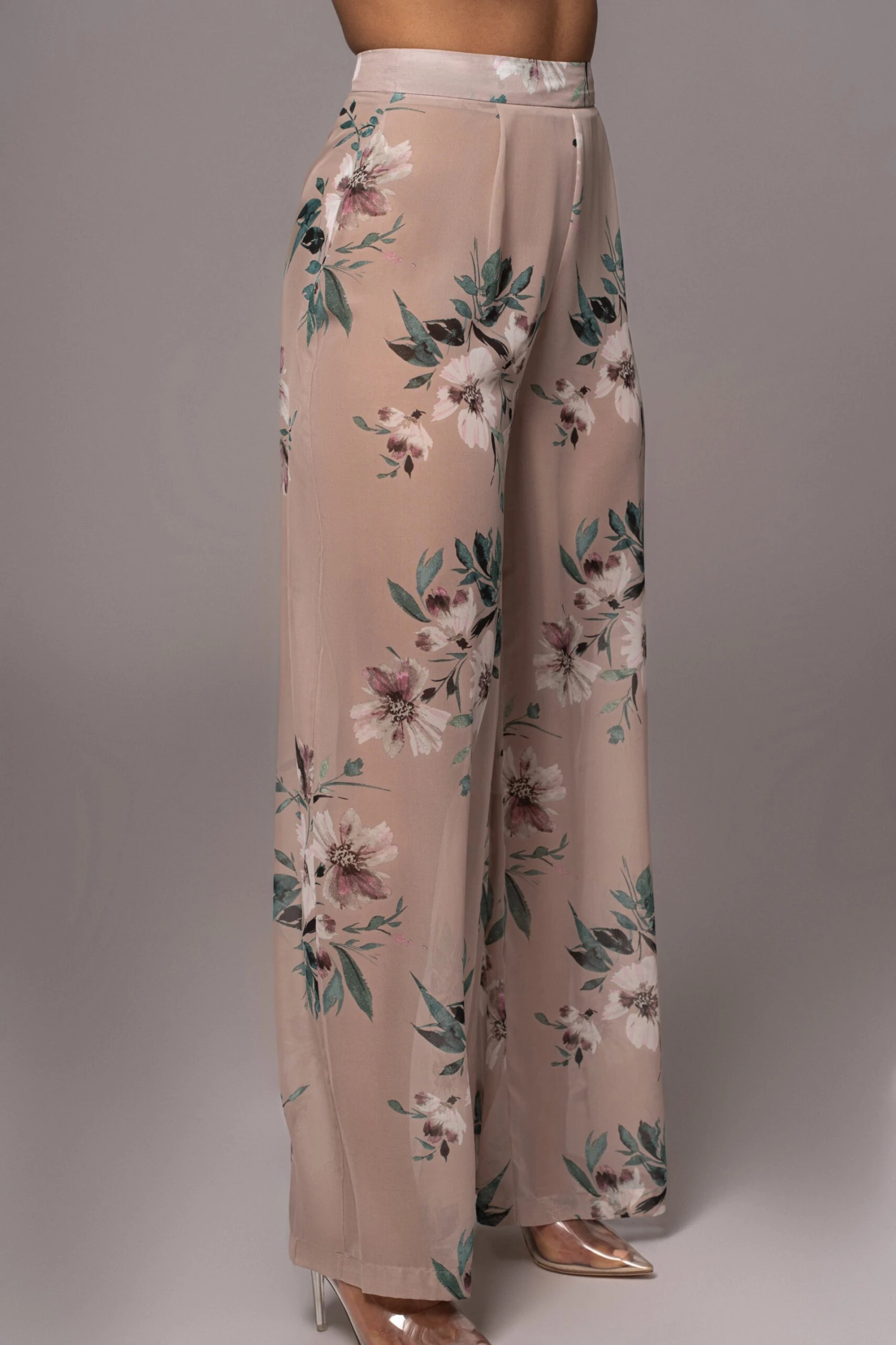 Purple Floral Stay For A While Printed Trousers - Image 6