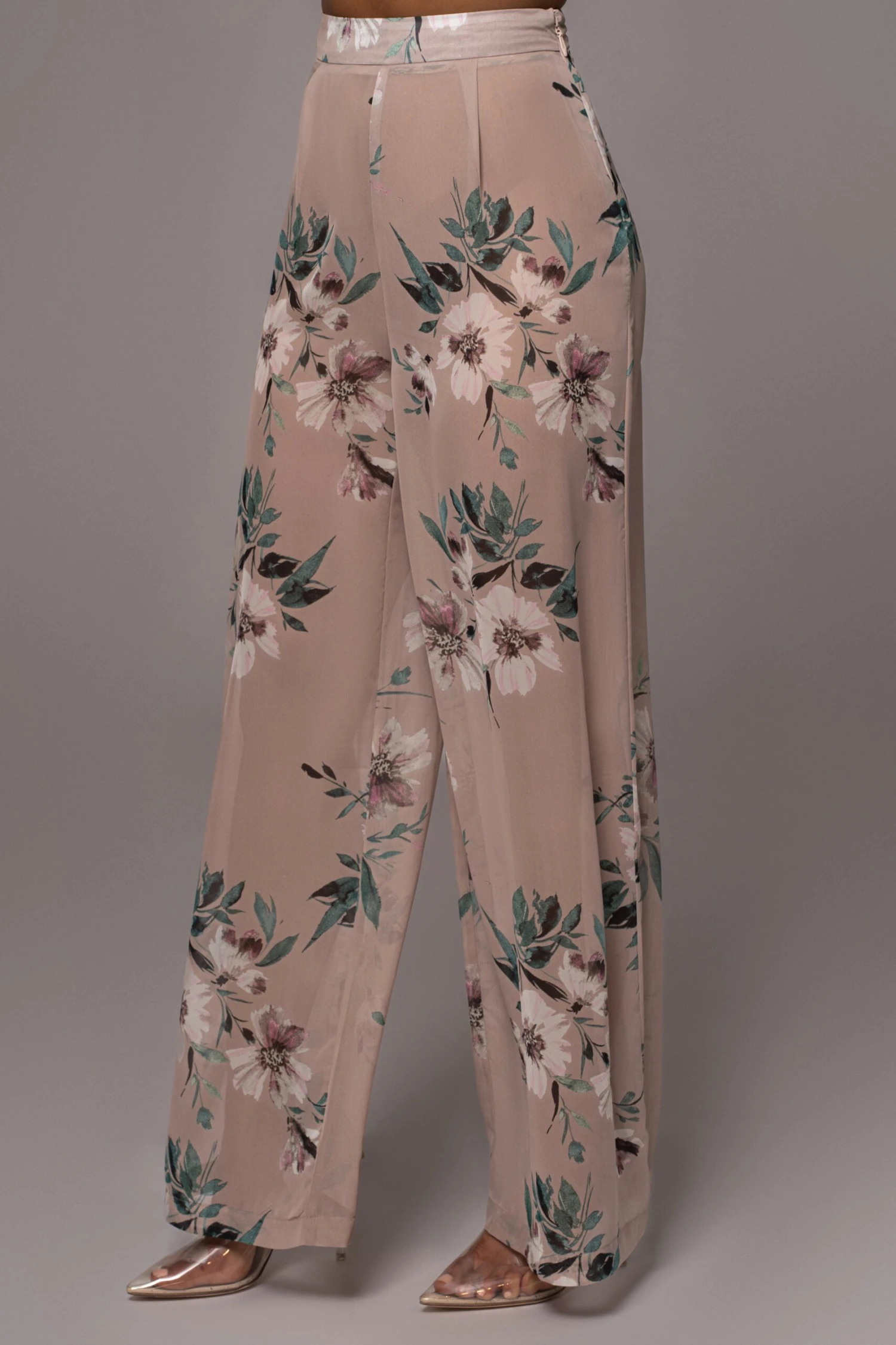 Purple Floral Stay For A While Printed Trousers - Image 8