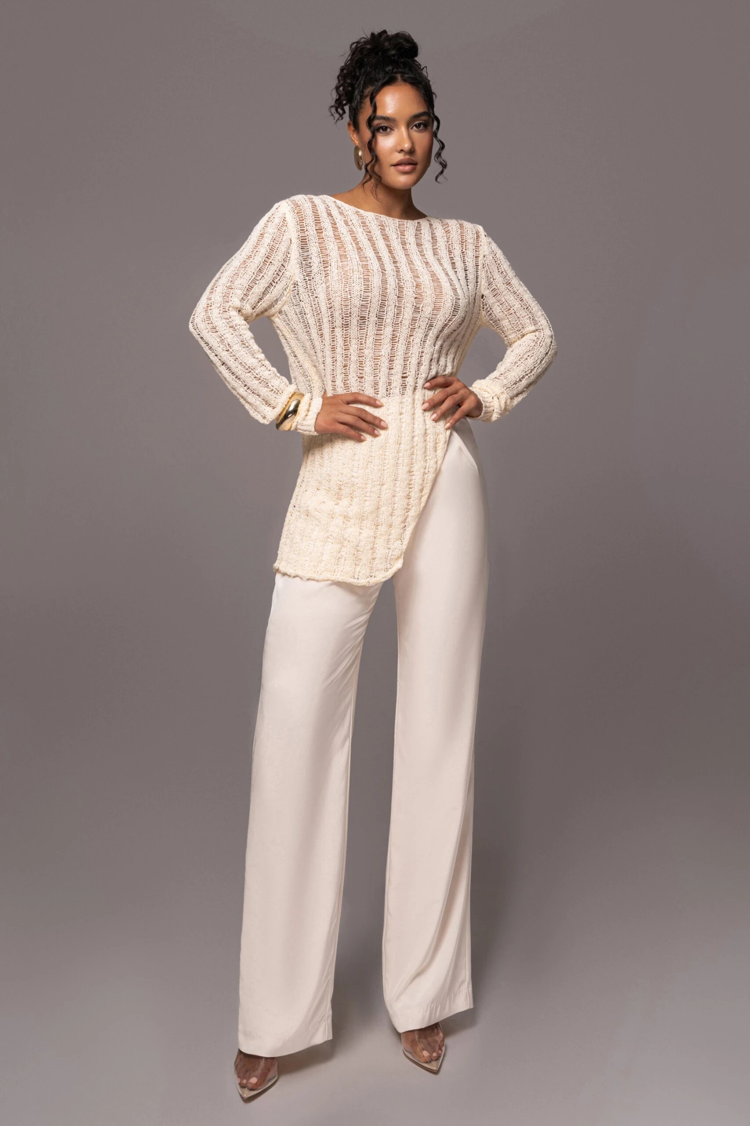 Cream Natalya Rib Knit Top - Image 6