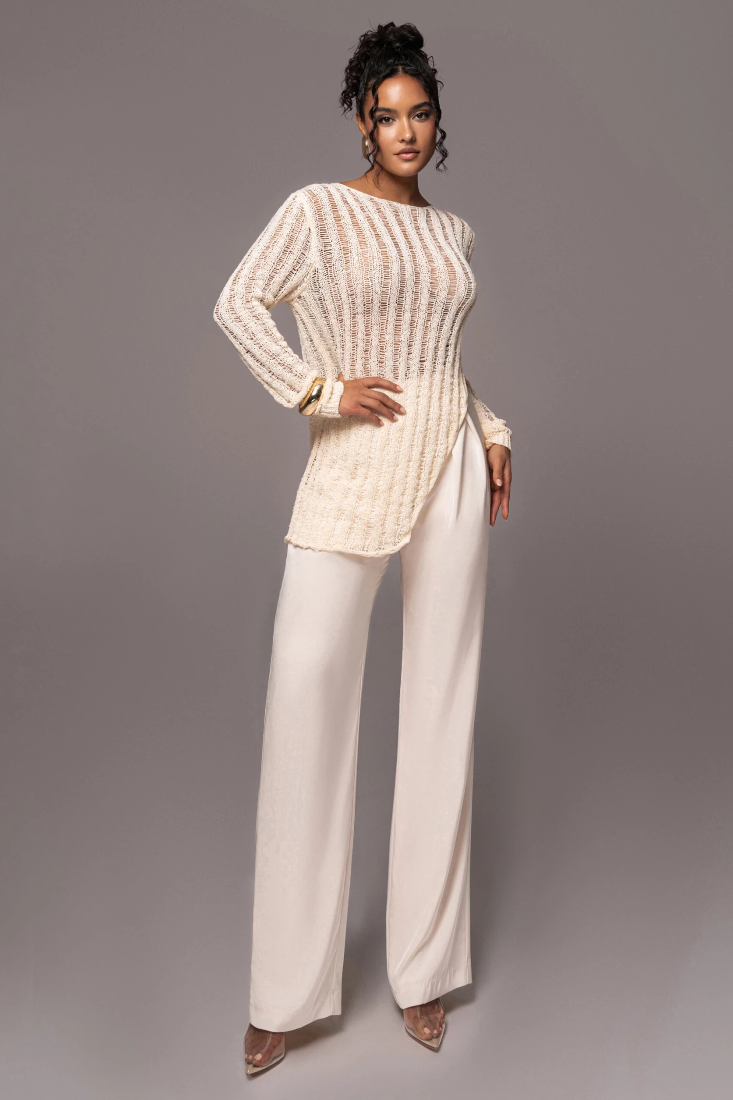 Cream Natalya Rib Knit Top - Image 5