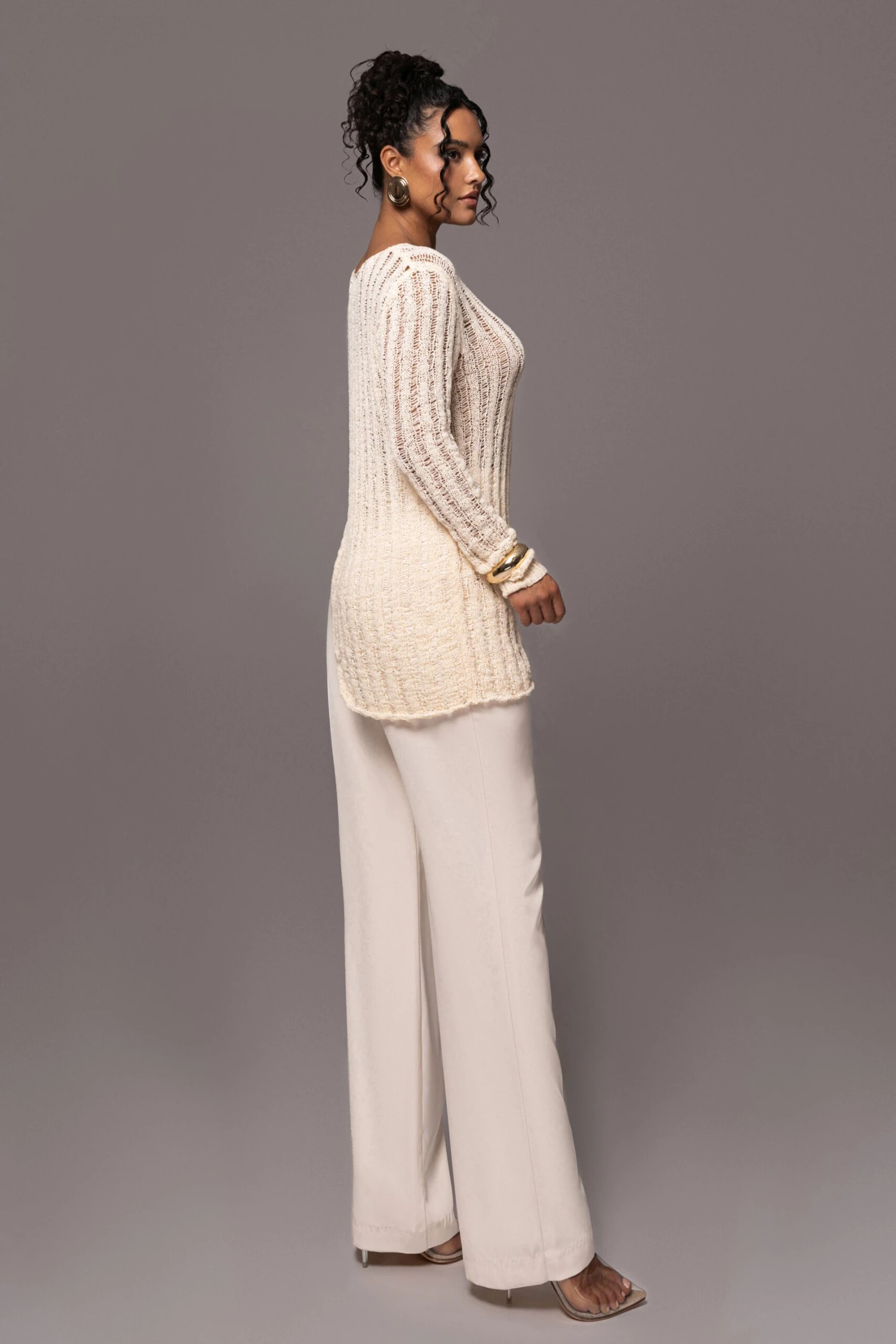 Cream Natalya Rib Knit Top - Image 9