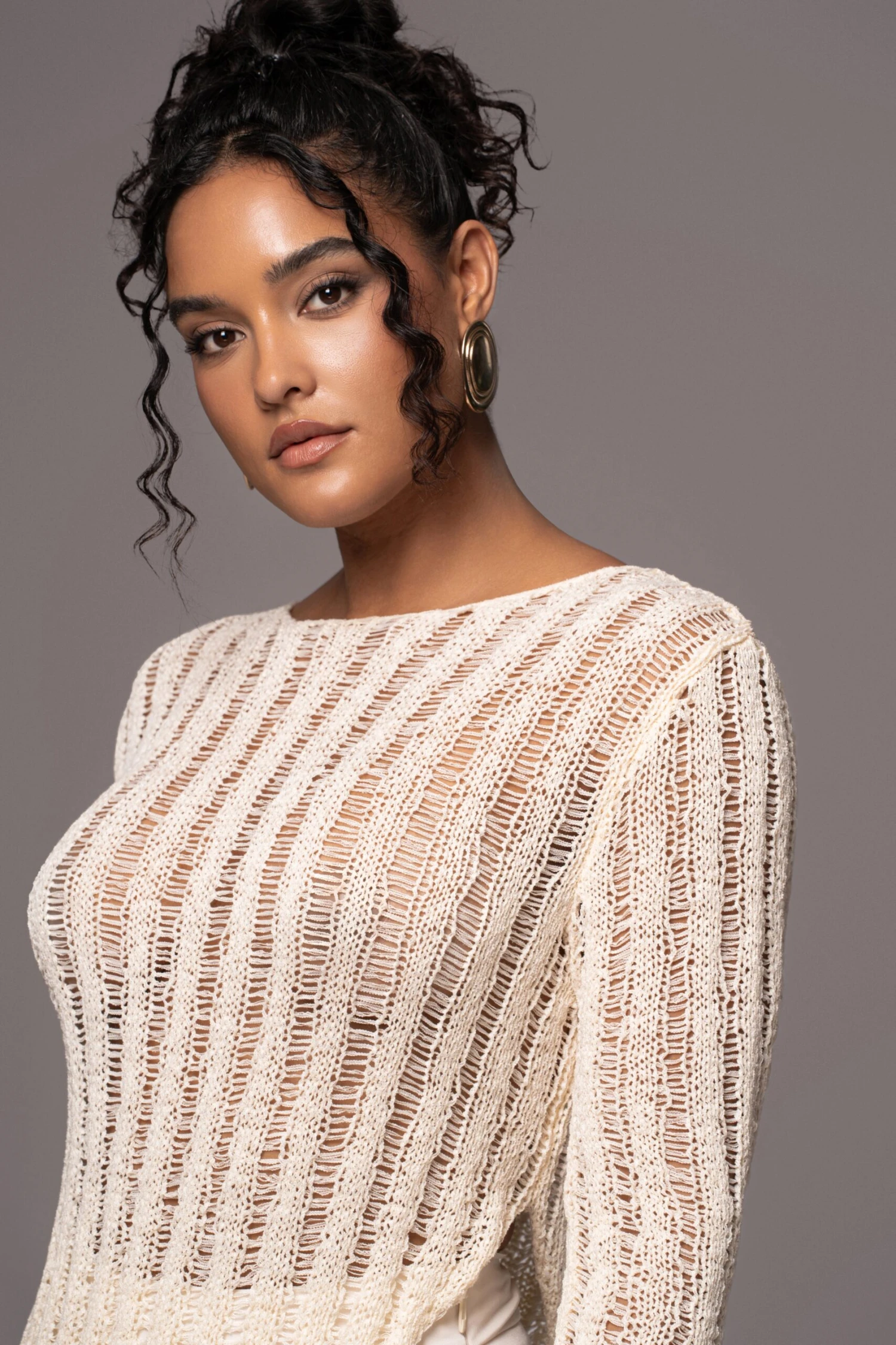 Cream Natalya Rib Knit Top - Image 4
