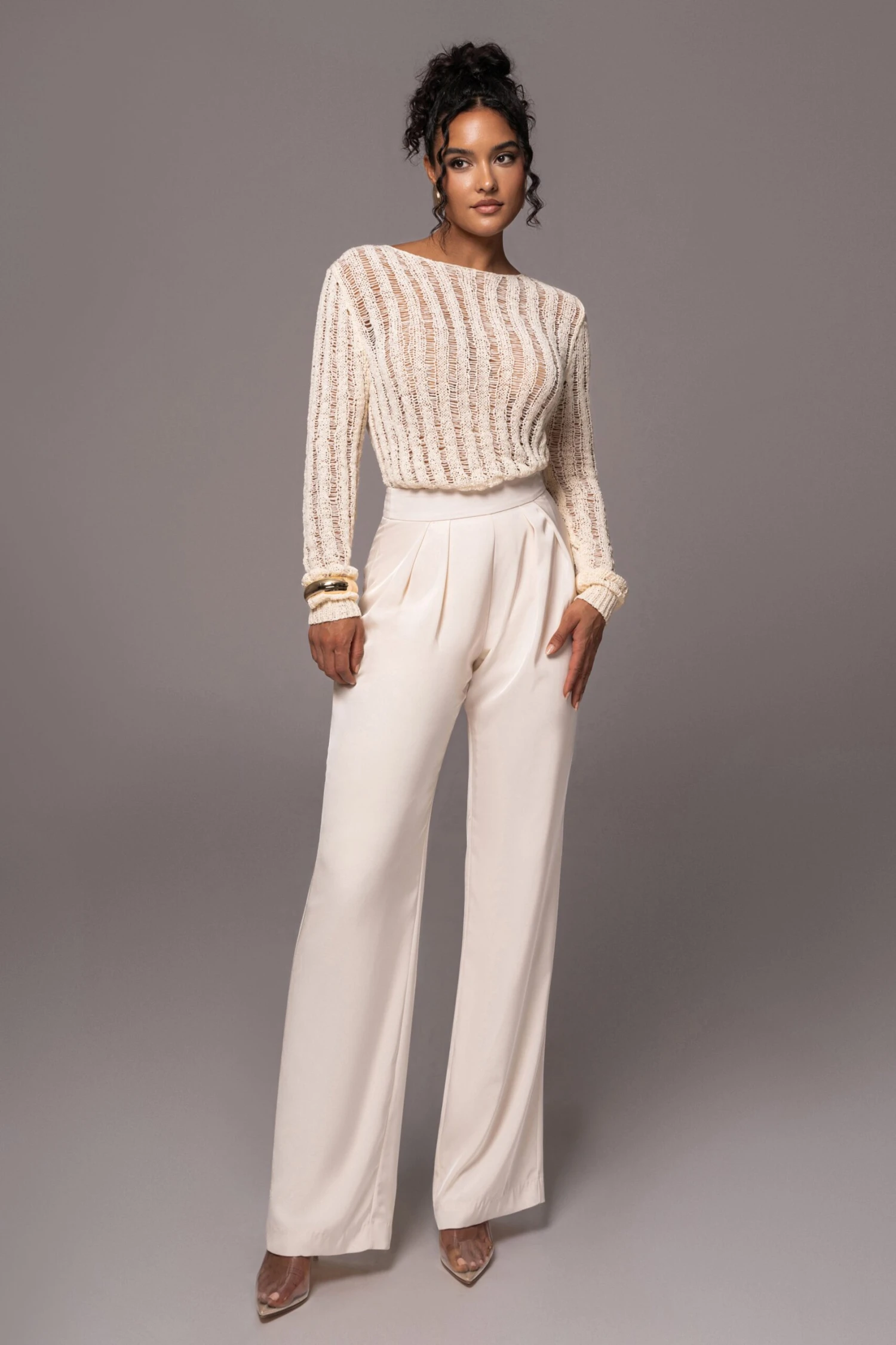 Cream Natalya Rib Knit Top - Image 3